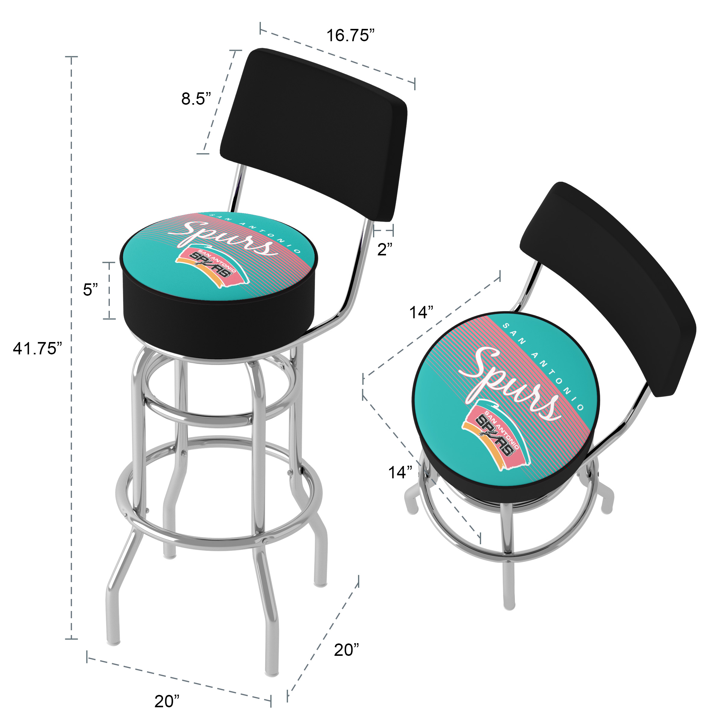 Trademark Gameroom NBA1100HC-SAS-TWN stools - View #6