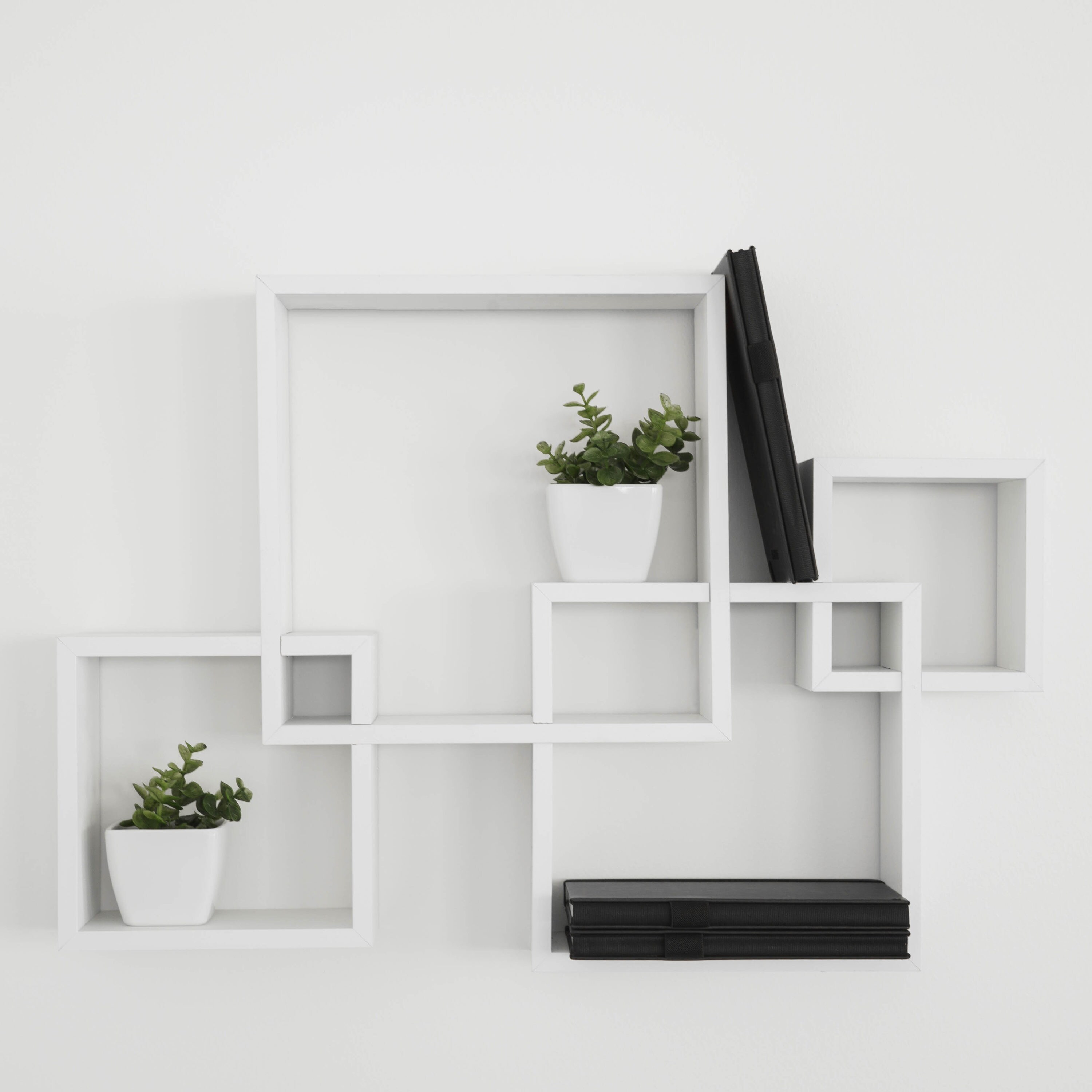 Danya B. White Tiered Shelf 17.75-in L X 4-in D (4 Decorative Shelves ...