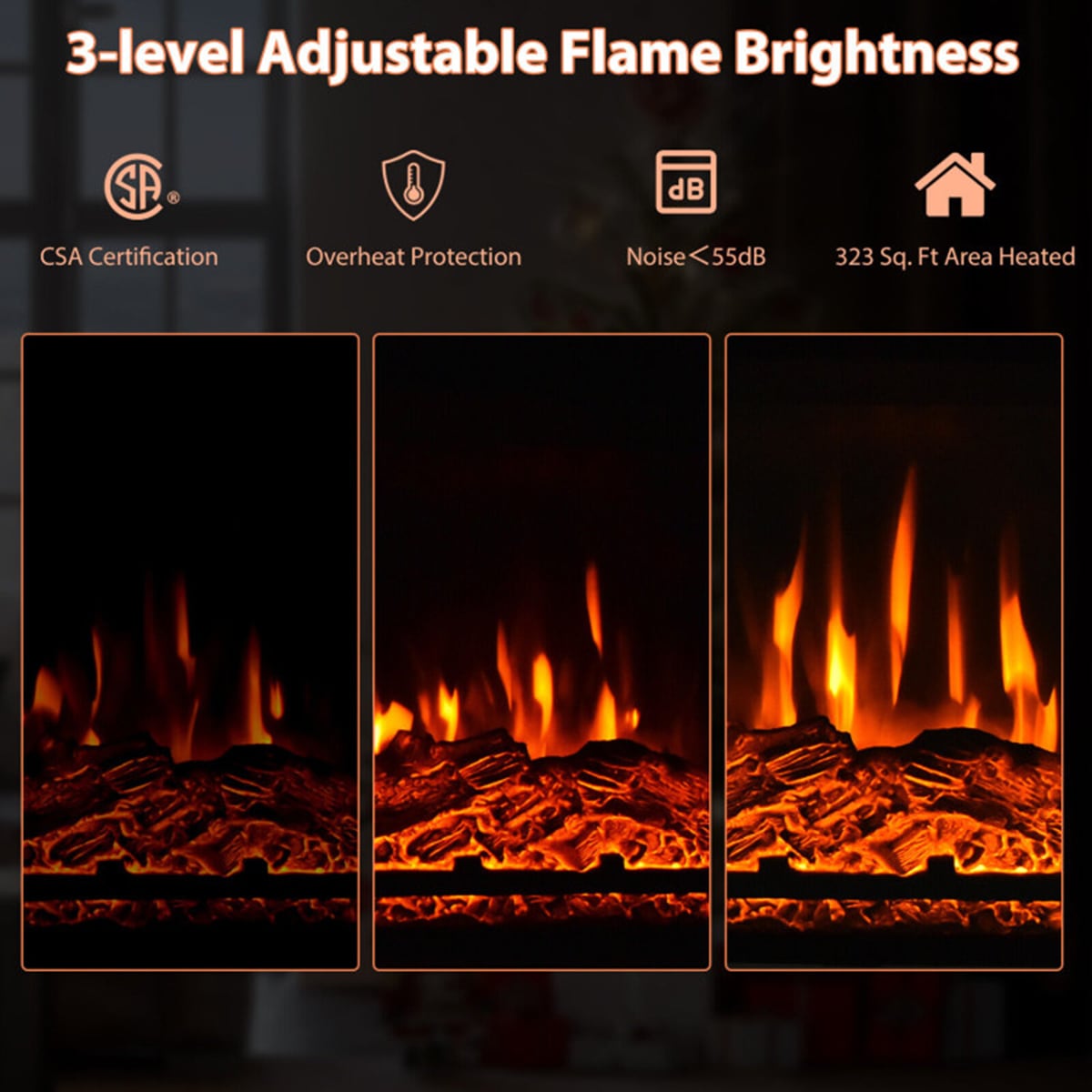 Clihome CL-WHUS-10103 Electric-Fireplaces - View #7