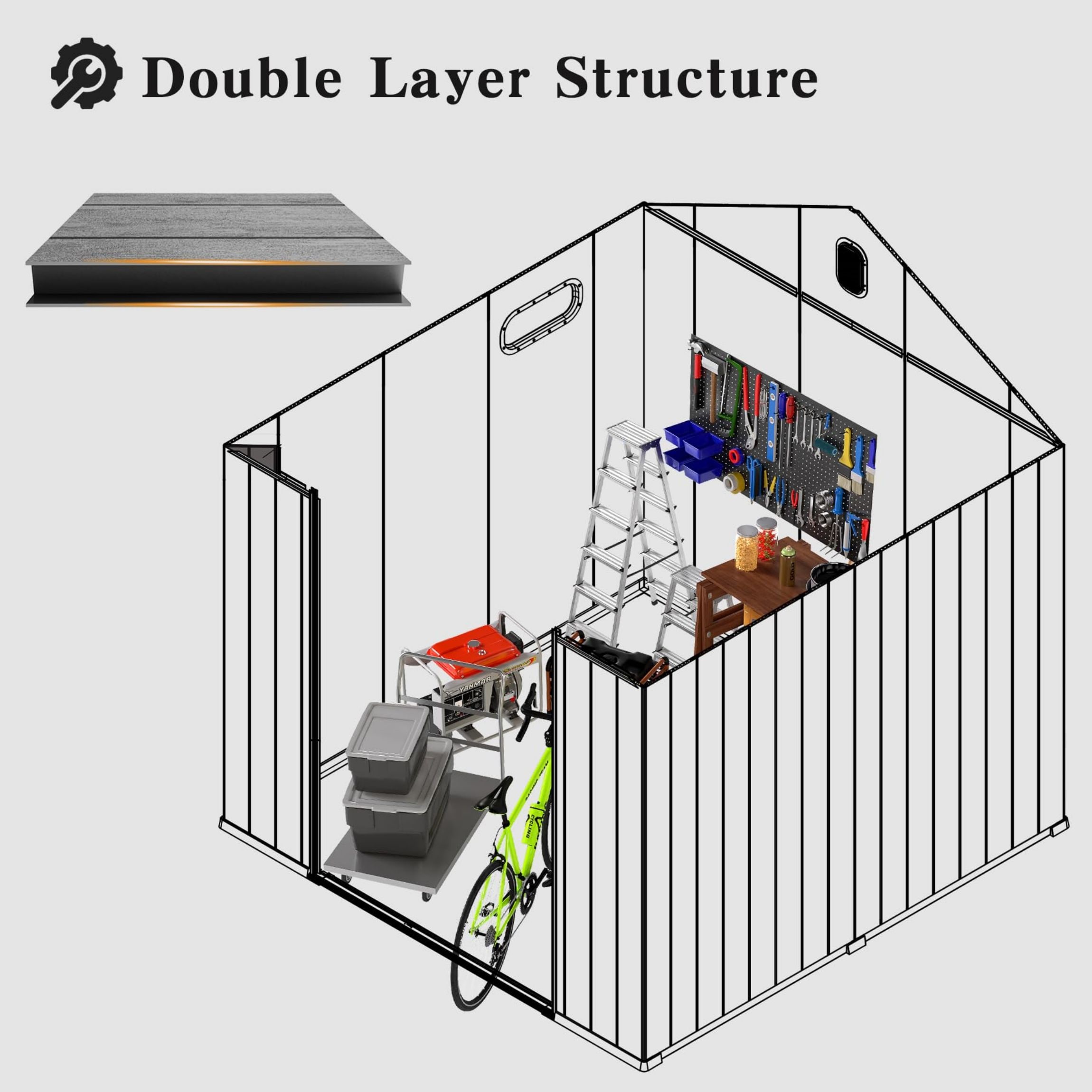 Poinic QURDS-0168S59 Vinyl-Resin-Storage-Buildings - View #8