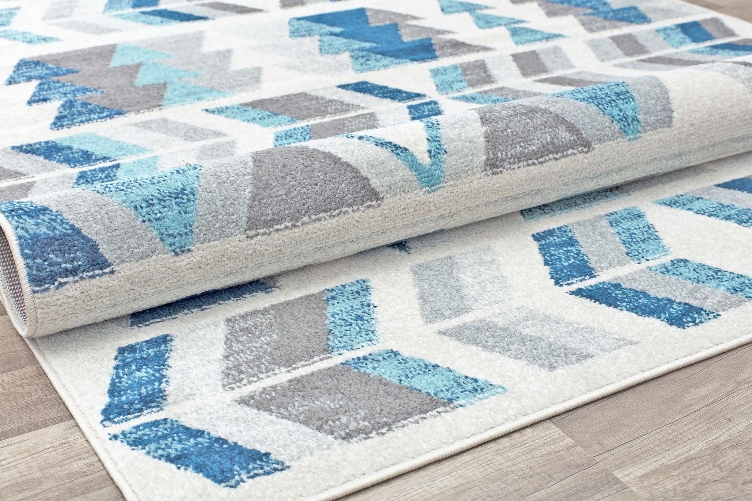 Mixed Berry Geometric Synthetic Rectangular Area Rug, 5' x 7'