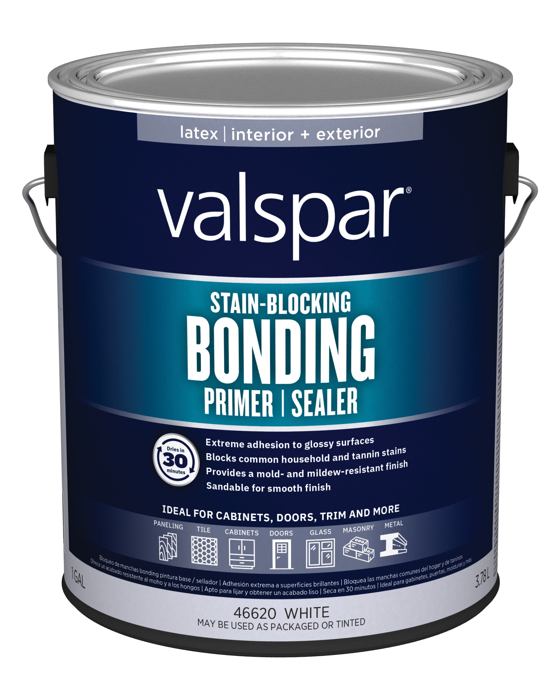 Valspar Satin Ultra White Tintable Acrylic Interior Paint + Primer  (1-Gallon) in the Interior Paint department at