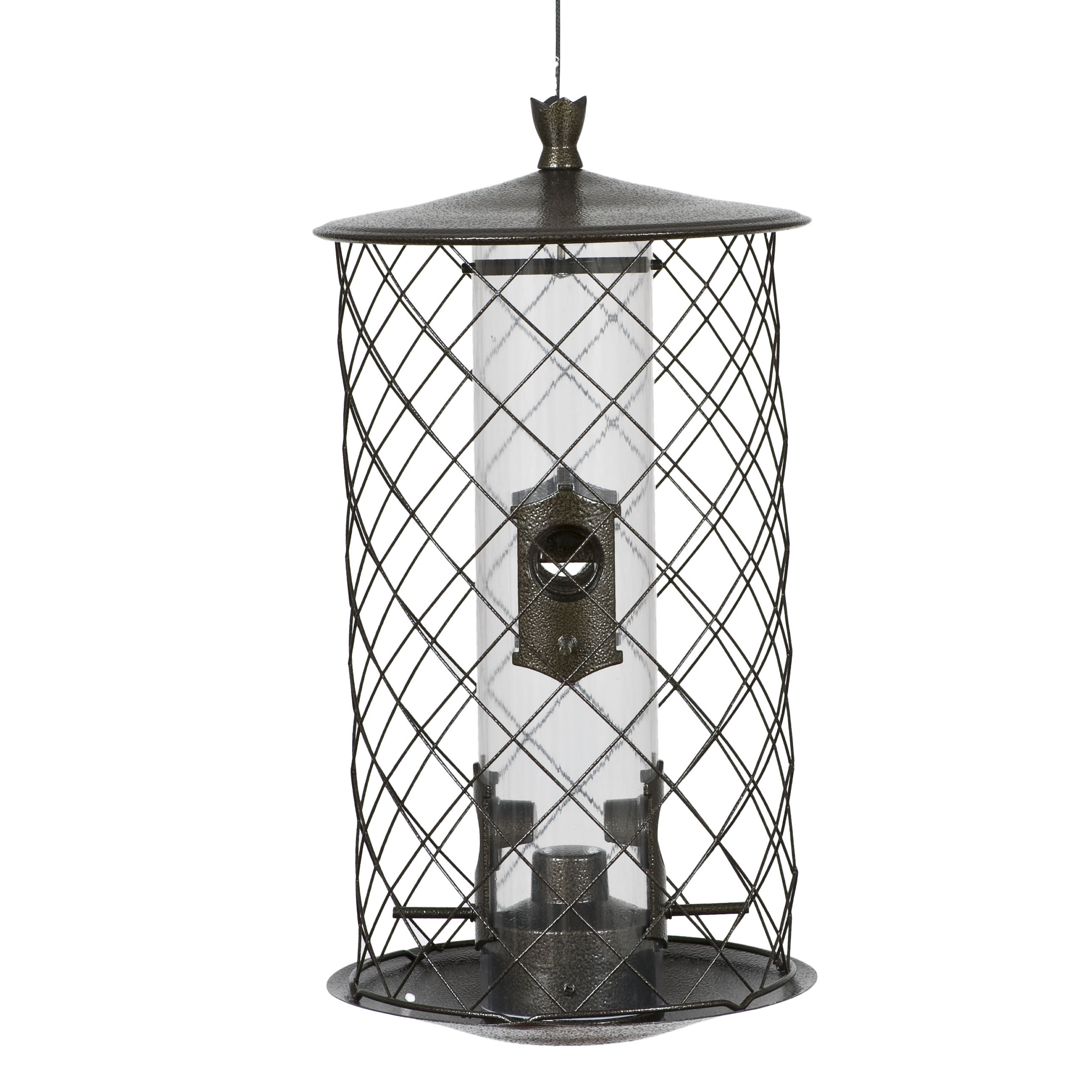 Perky-Pet 735 The Preserve Steel Hanging Squirrel-Resistant Seed/Suet Bird feeder - 3-lb