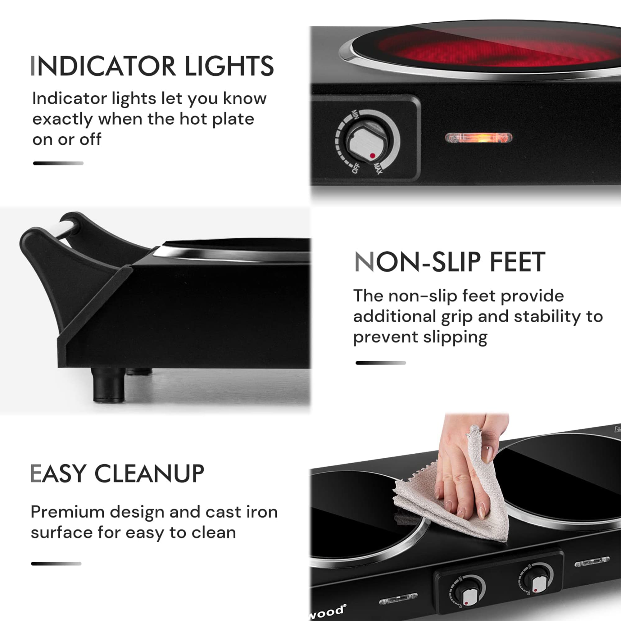 Techwood GZES3111 Table-Top-Burners - View #2