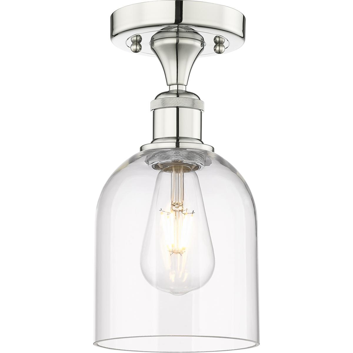 Innovations Lighting 2675147 616-1F-PN-G558-6CL Edison Bella Semi-Flush Mount