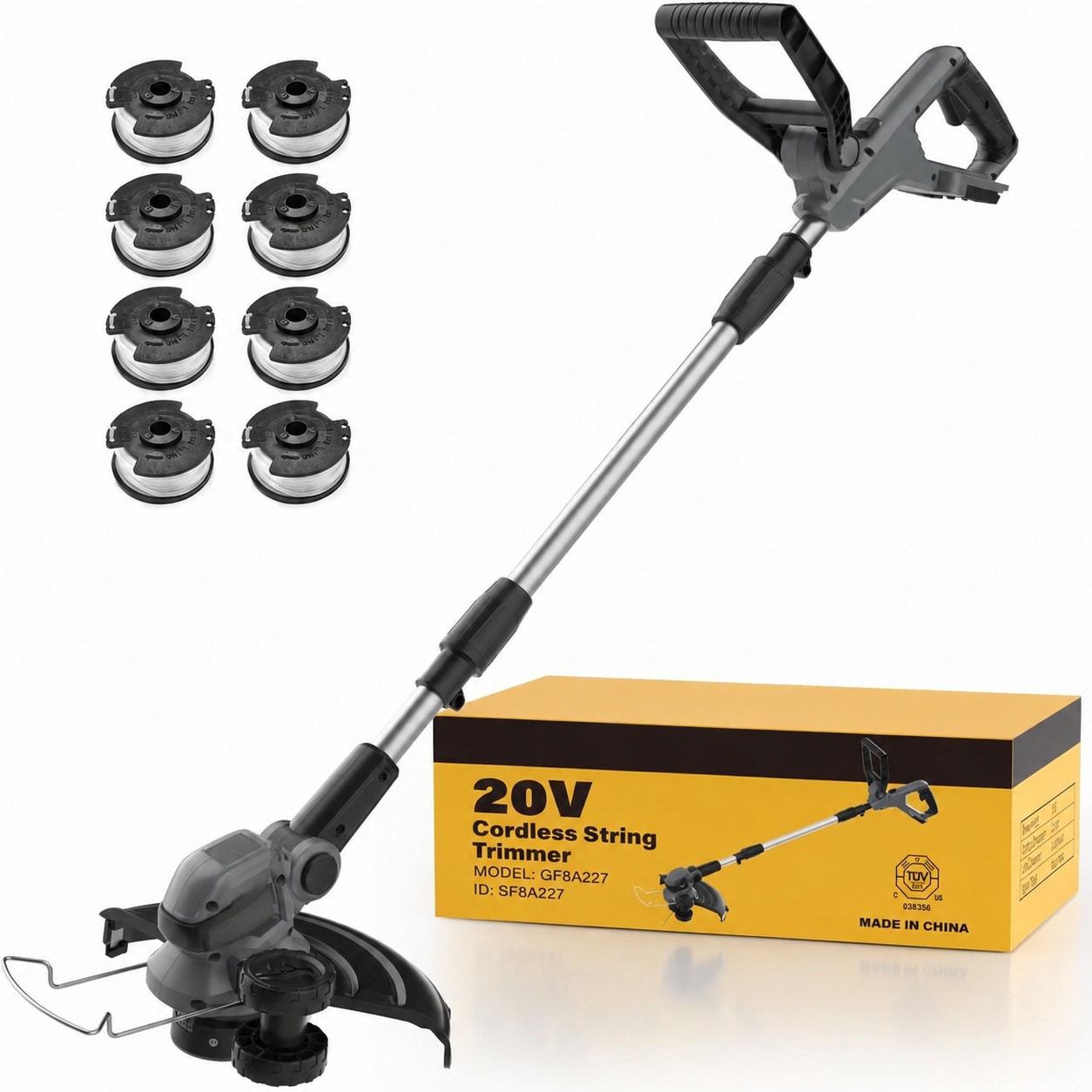Adrinfly Cordless String Trimmer Compatible with Dewalt 20V Max power ...