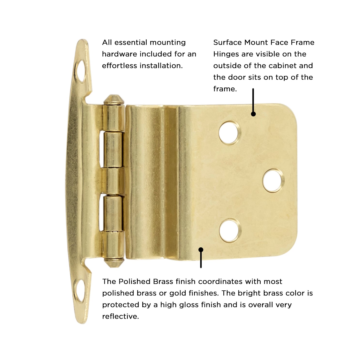 Hickory Hardware P140-3-25B Cabinet-Hinges - View #4