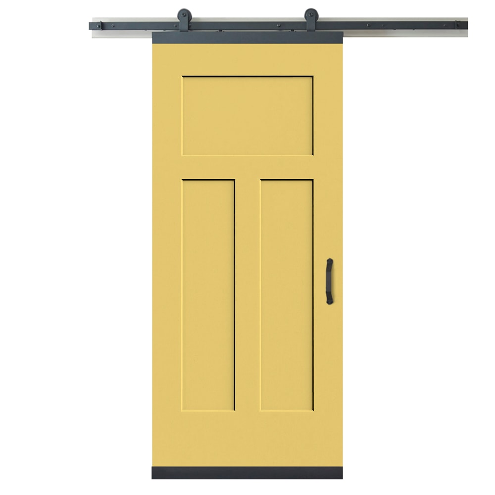 RELIABILT LO1344999 36-in x 80-in Marigold Molded composite Hollow core Single Barn Door (Hardware Included)