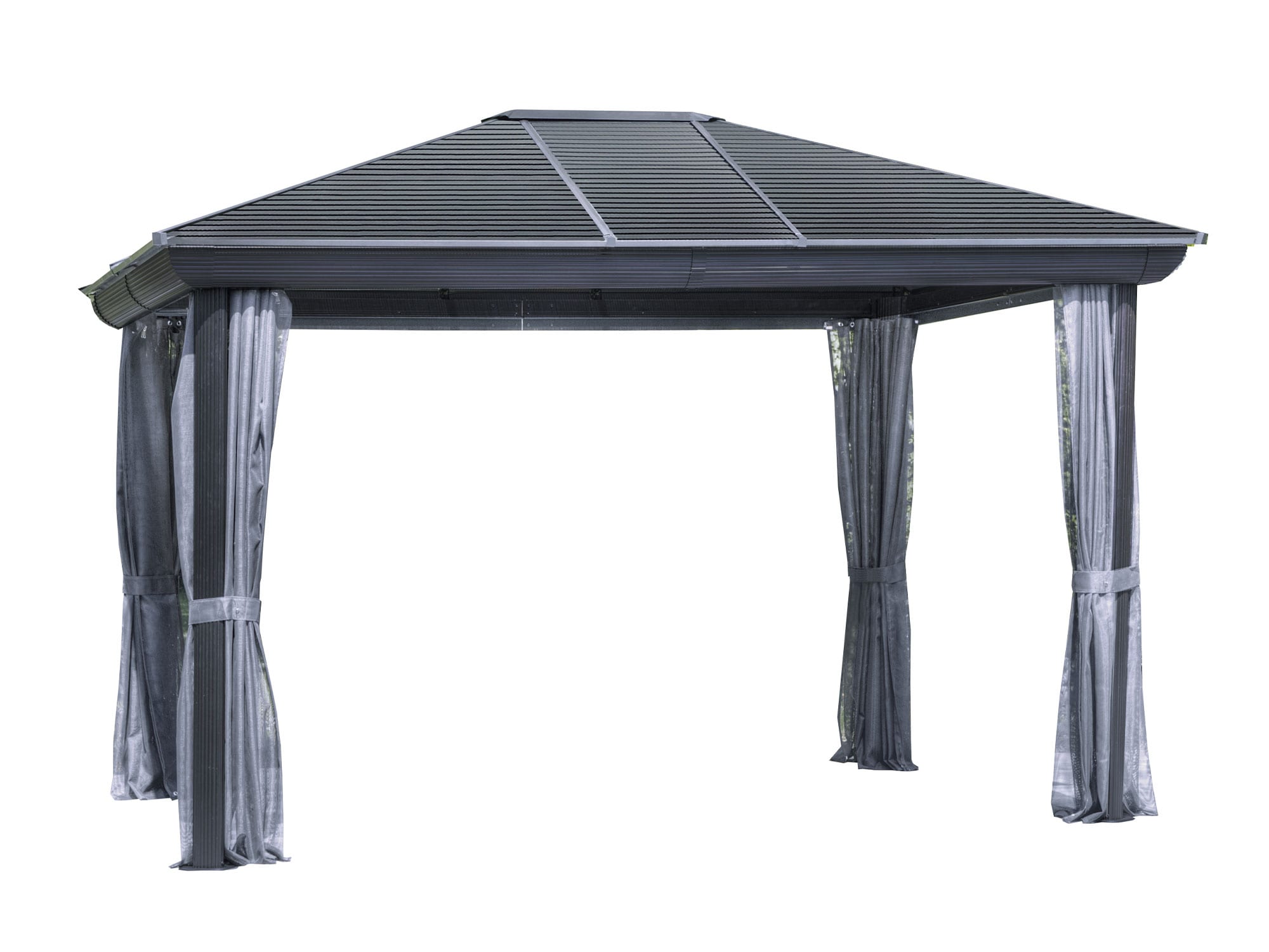 Gazebo Penguin 9.75-ft x 14-ft Venus Rectangle Slate Metal Steel Roof ...