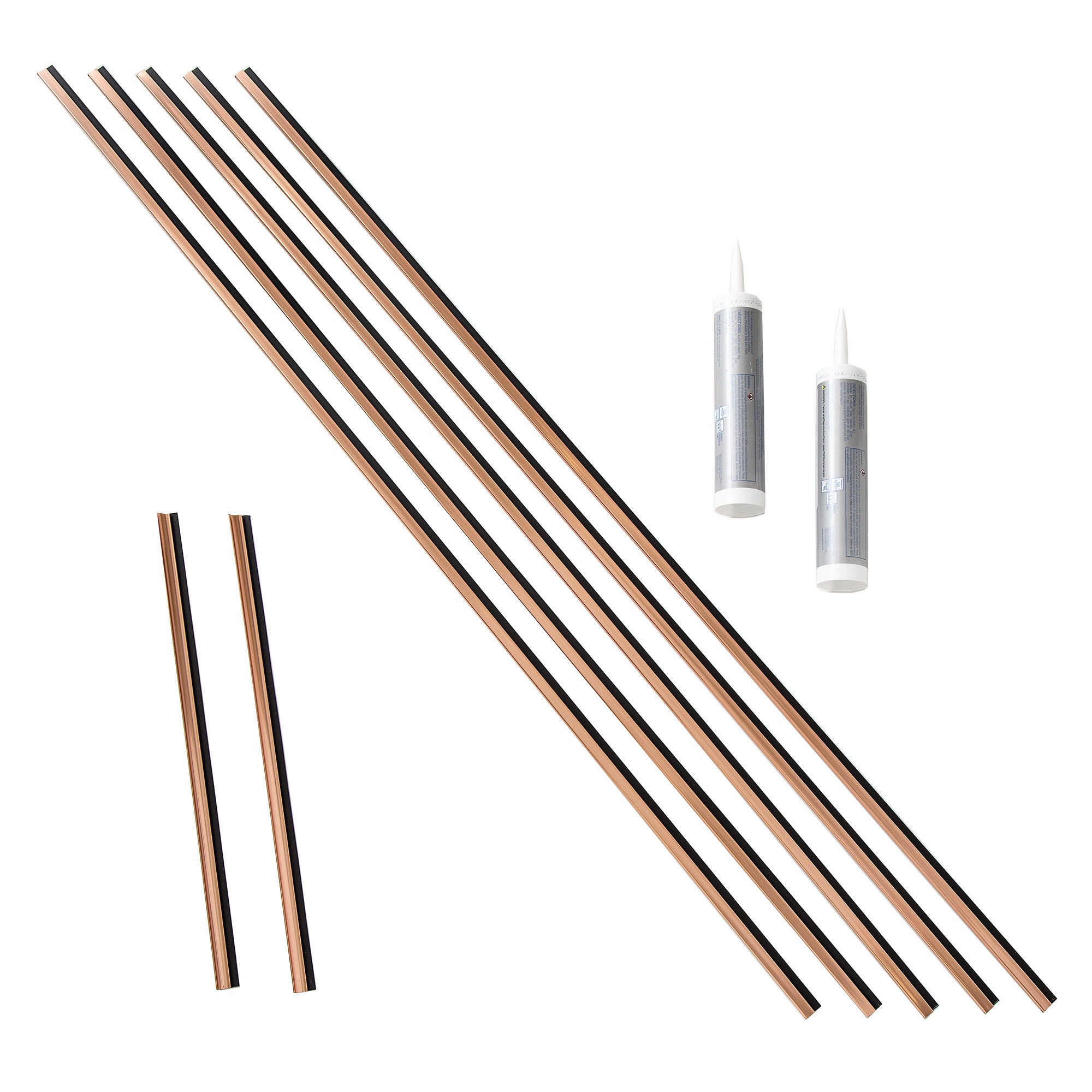 Fasade 14925 0.5-in W x 47-in L Polished Copper PVC Edge trim kit Tile Edge Trim
