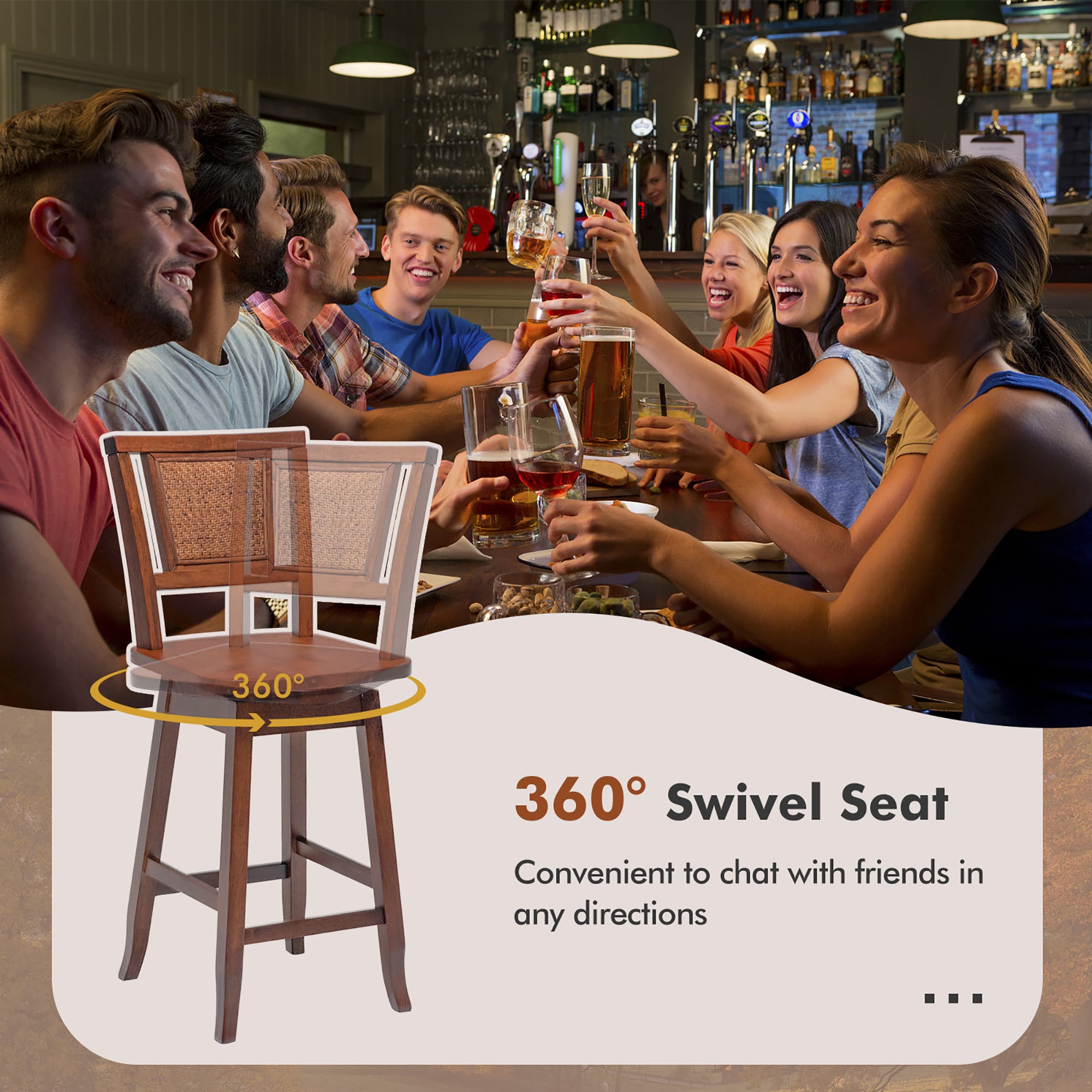 Costway SXL00138 stools - View #4