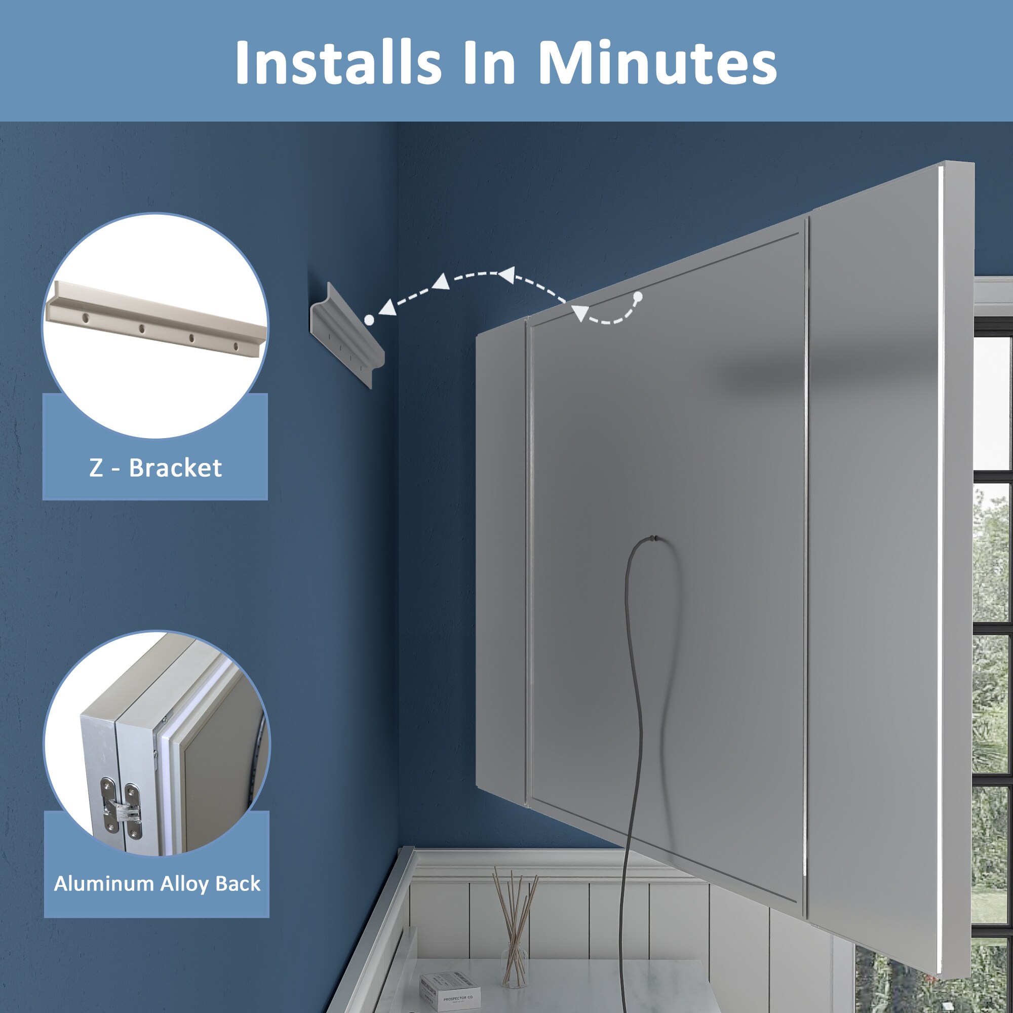 ExBrite EXBM6636V9FB Framed-Bath-Mirrors - View #10