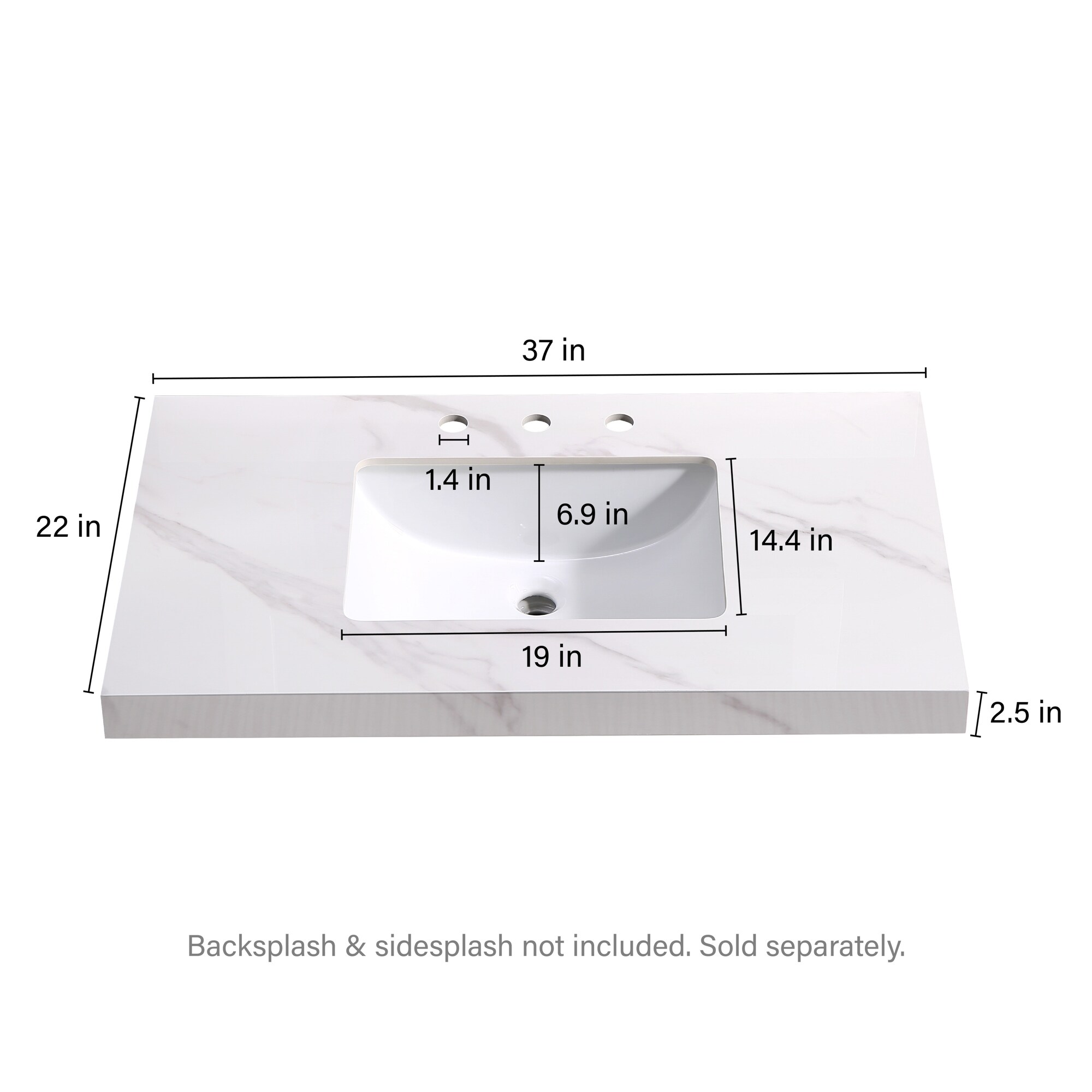HomLux BD-PVTCW37 Vanity-Tops - View #14