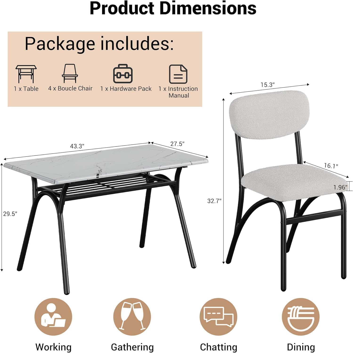 Garvee JMH0131-PHO-335F7SVE Dining-Sets - View #6