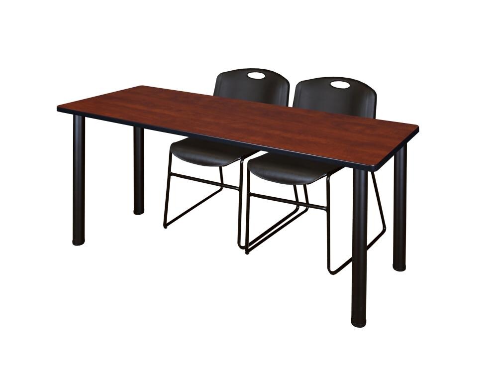 Regency MT7224CHBPBK44BK Training Red 4-Person Training Table (72-in W x 29-in H)