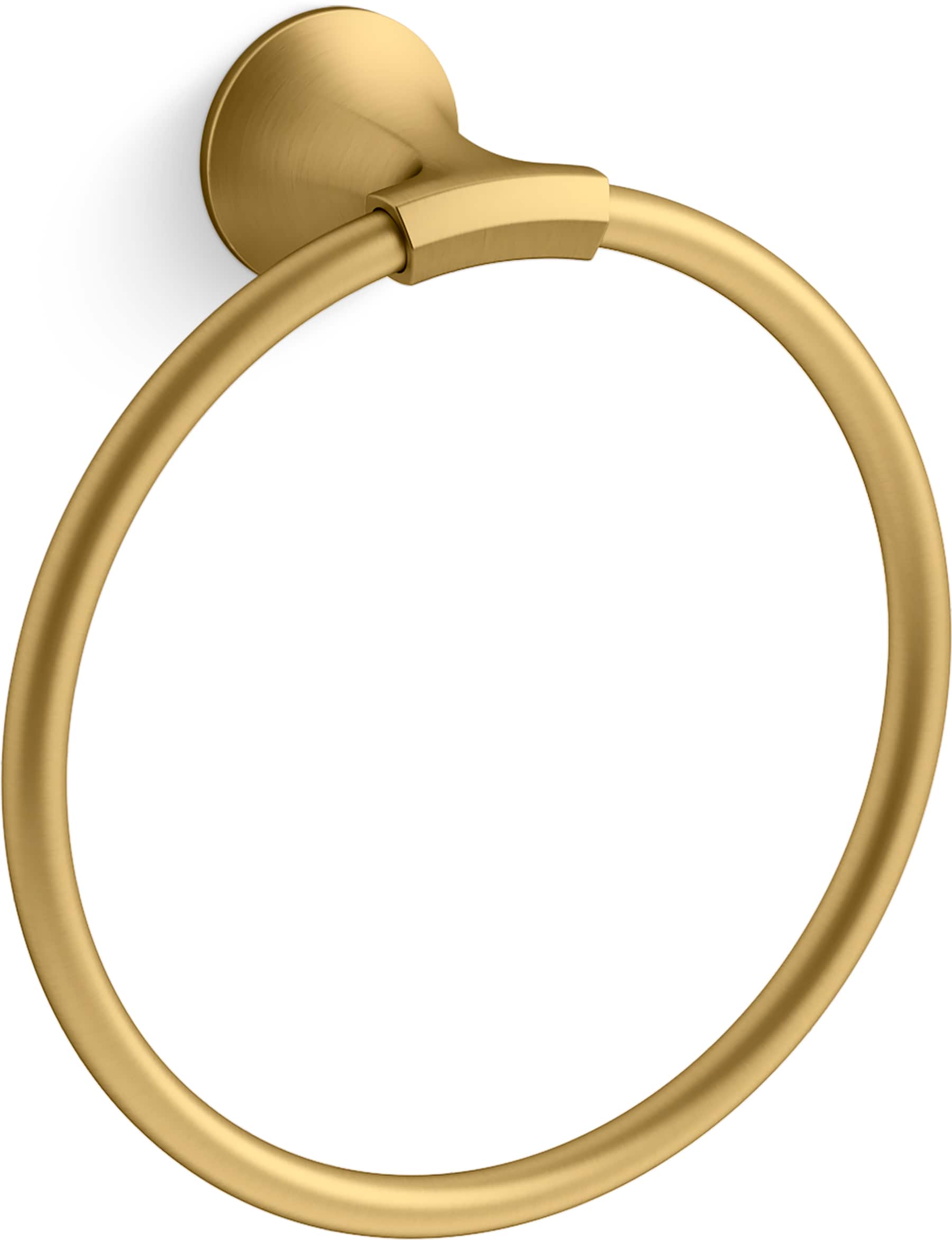 KOHLER REC29191-2MB Desette Vibrant Brushed Moderne Brass Wall mount Single Towel Ring