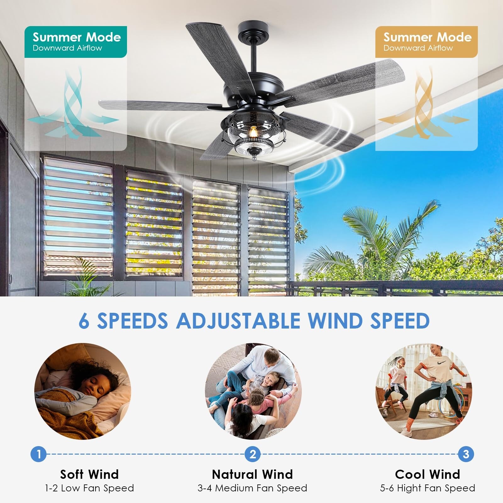 Gleam Flare GF-2105A Ceiling-Fans - View #2