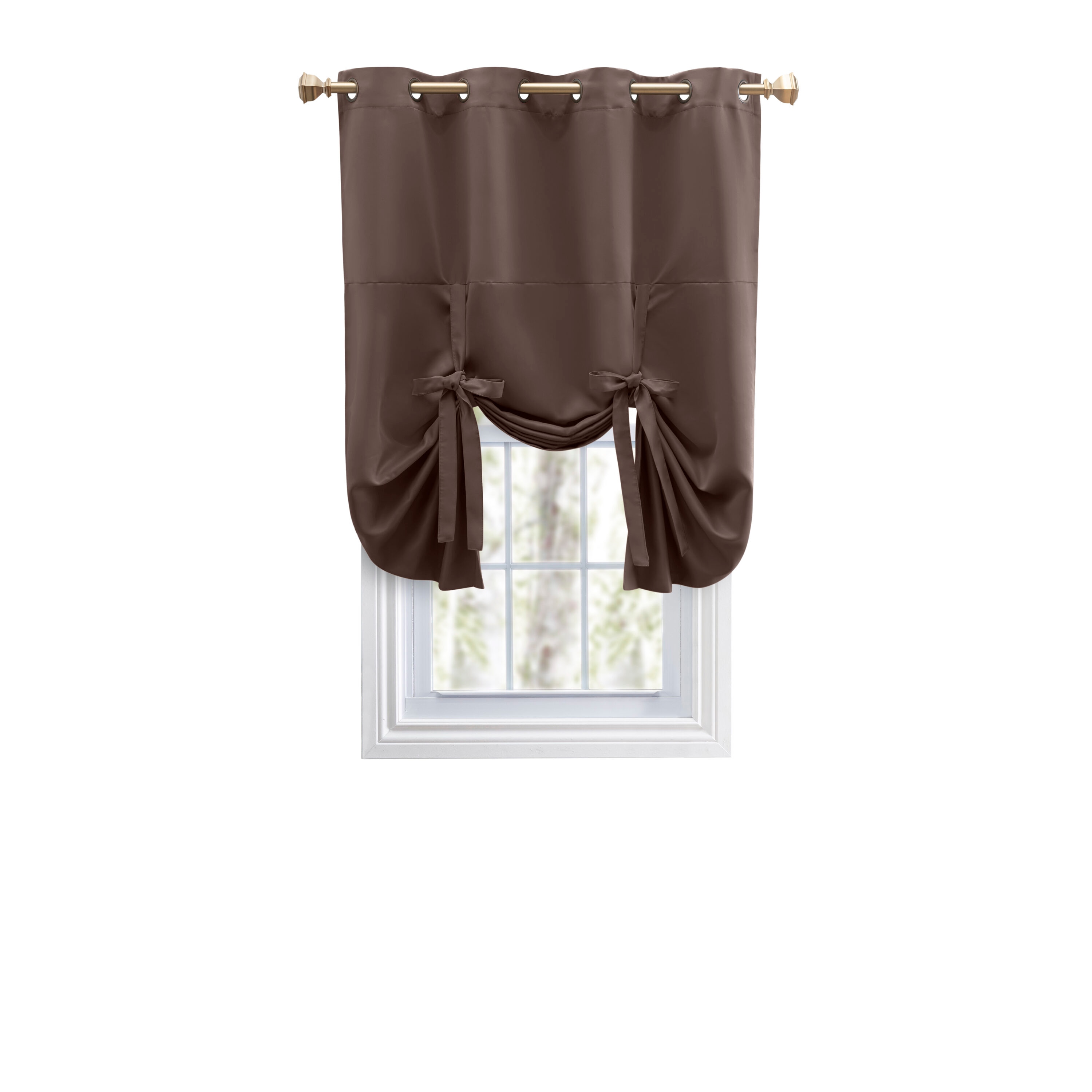 Ricardo Trading 02000-79-T63-55 63-in Espresso Blackout Grommet Single curtain panel
