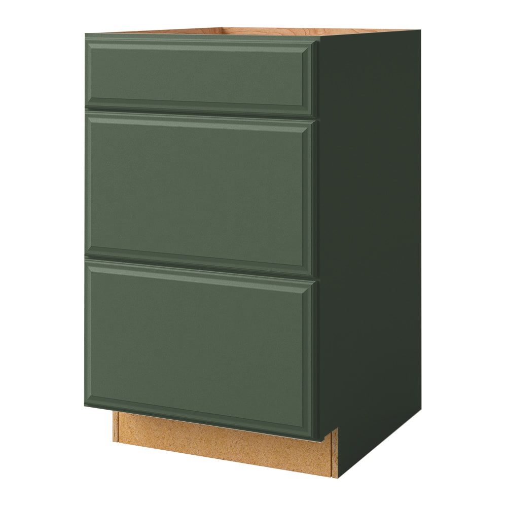 allen + roth 21210MT Marston 21-in W x 34.5-in H x 24-in D Sage 3 -Drawers Drawer Base Fully assembled Cabinet Raised Panel