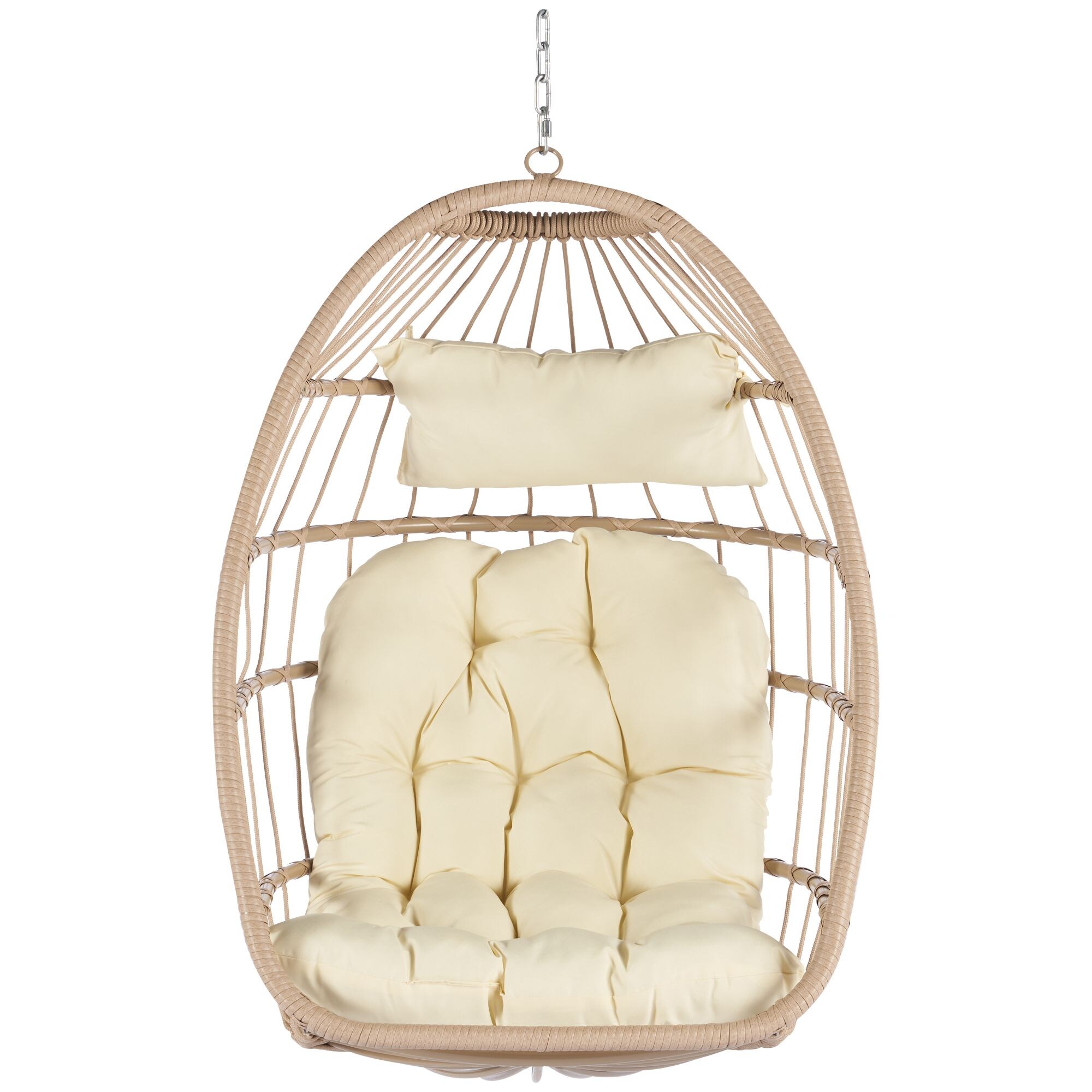 SANSTAR LRS-152BK Wicker Hammock Chair Cream Woven Hammock chair