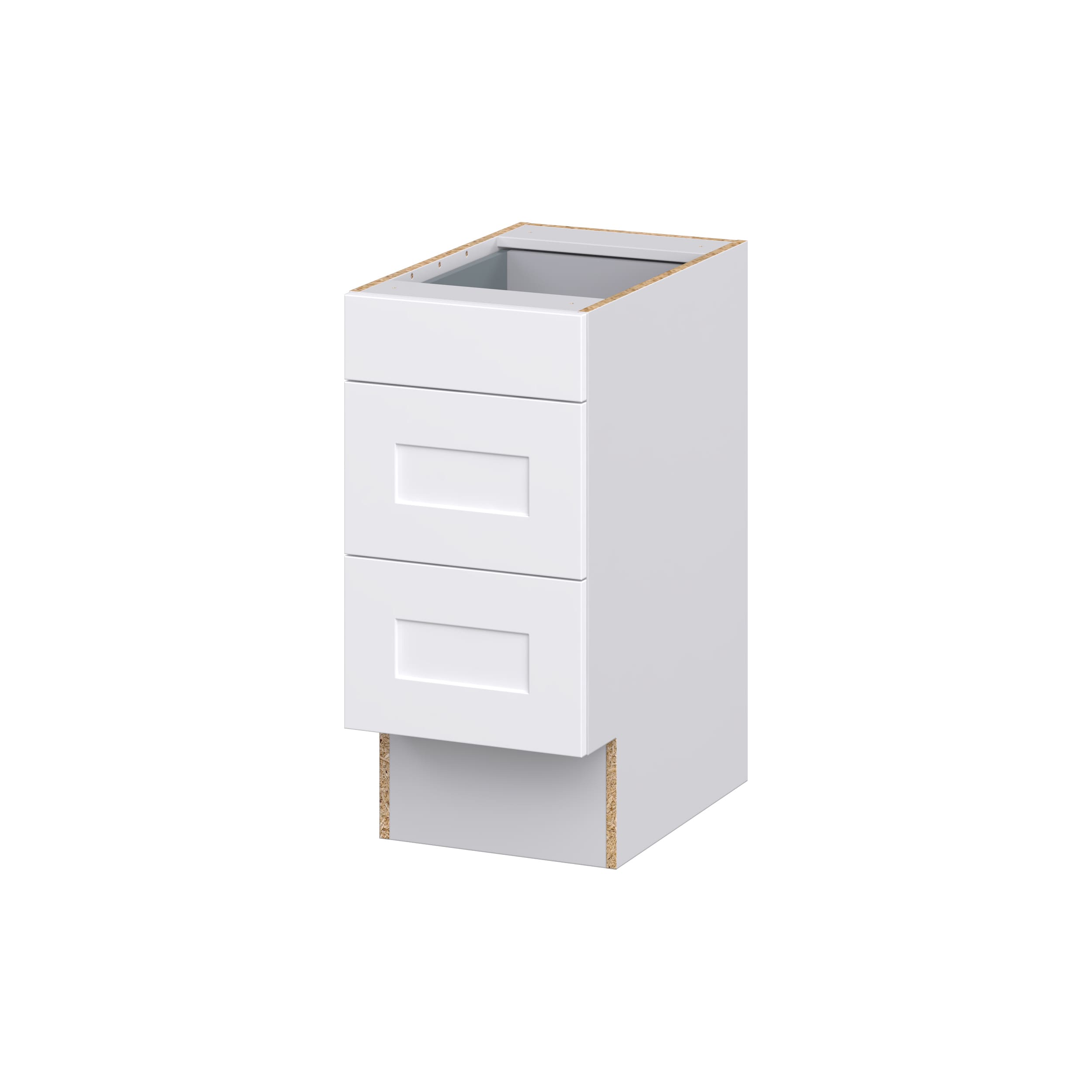 Hugo&Borg Beaumont 15-in W x 32.5-in H x 25-in D Slate Gray 3-Drawer Base Fully Assembled Cabinet (Recessed Panel Style)