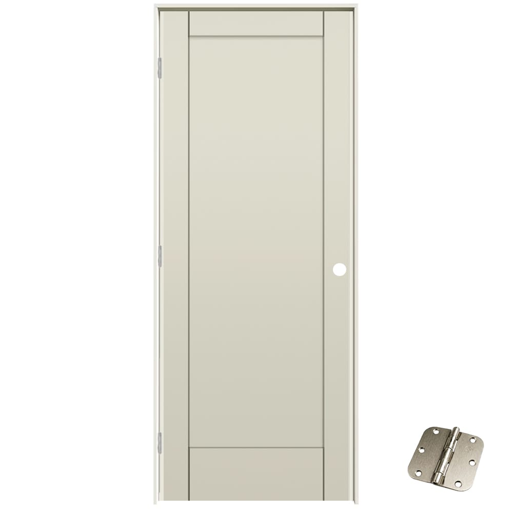 RELIABILT Solid Core 1-Panel Prehung Interior Door (Smooth Unfinished MDF)