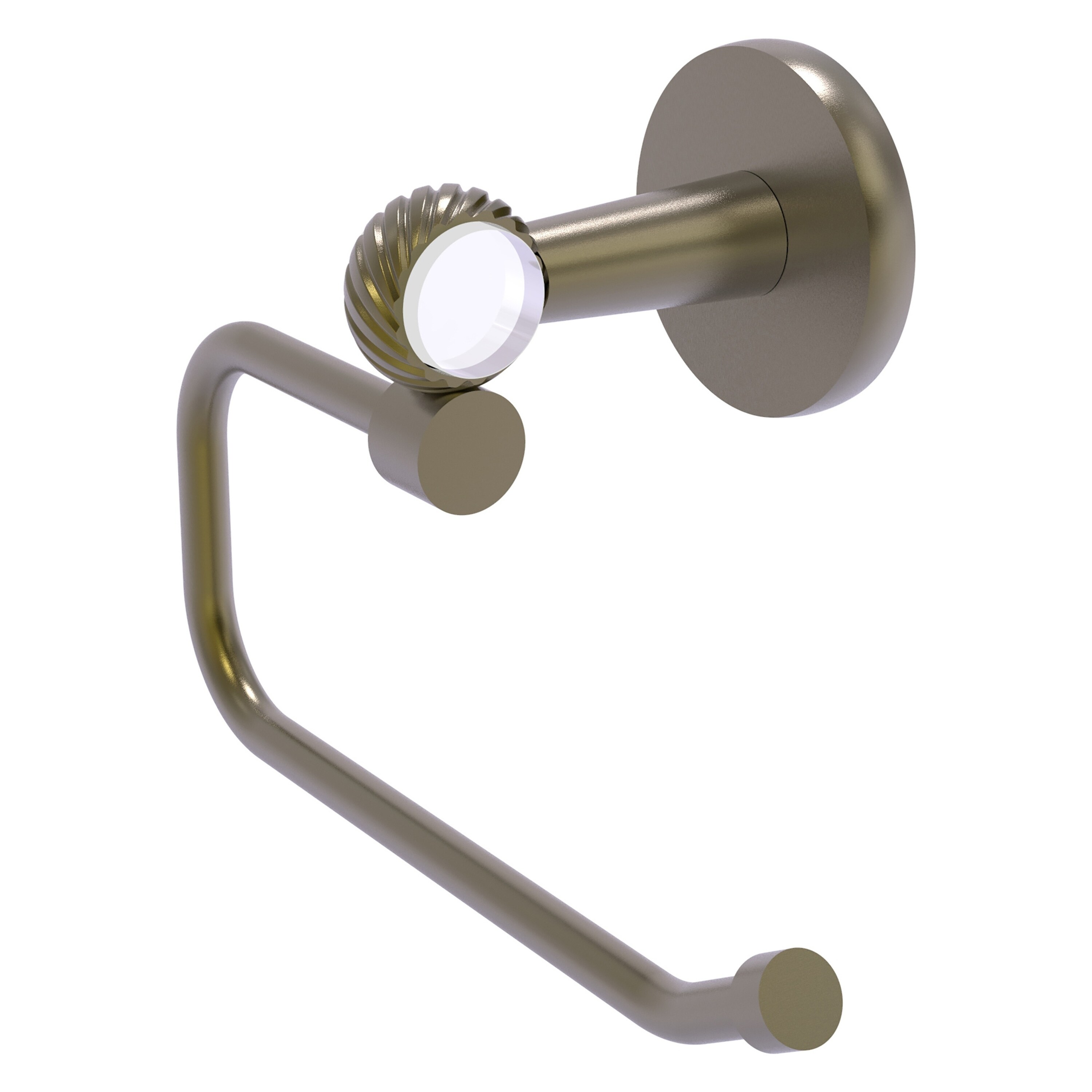 Allied Brass CV-24ET-ABR Clearview Antique Brass Wall mount Single post Toilet Paper Holder 1 -Rolls with Storage