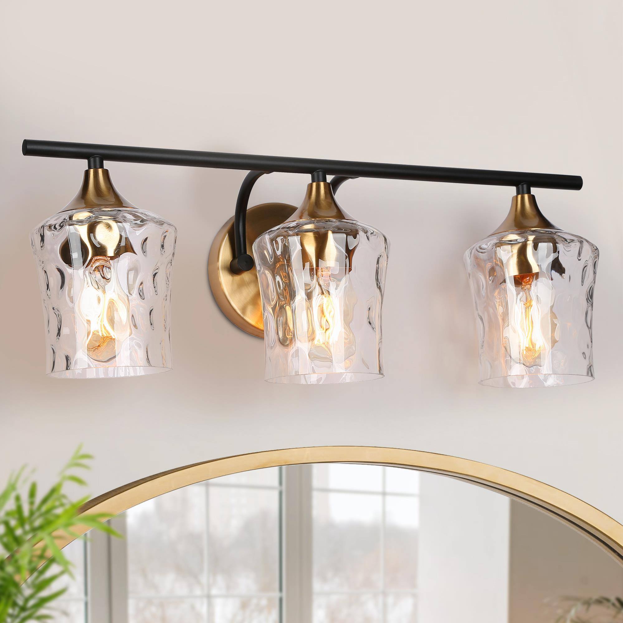 ZEVNI L3ZZ7JVEW4506S17 Artery 20-in 3 -Light Polished Brass Modern/contemporary Vanity light