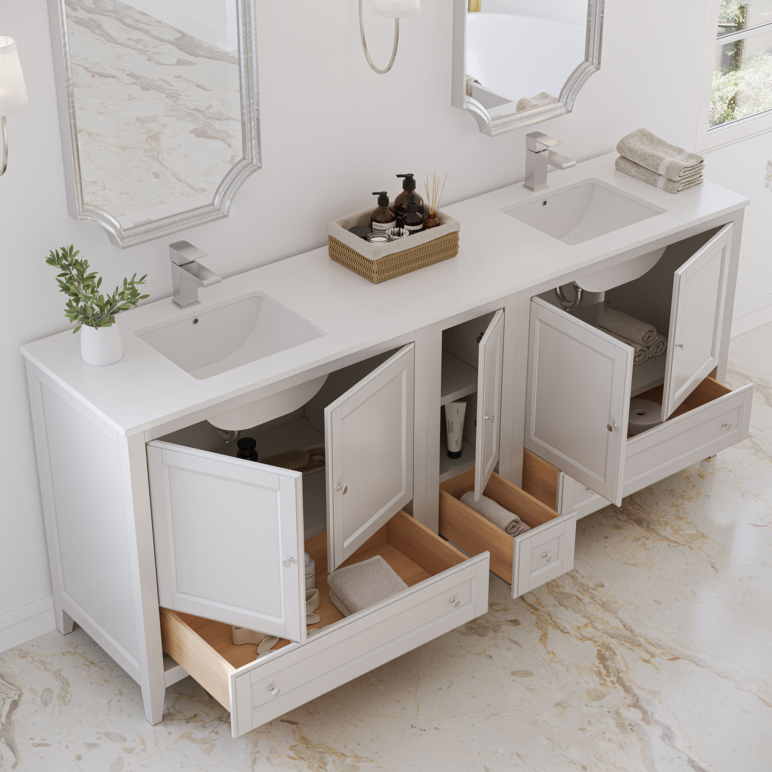 Fresca FCB20-301230AW-CWH-U Bath-Vanity-Combo - View #3