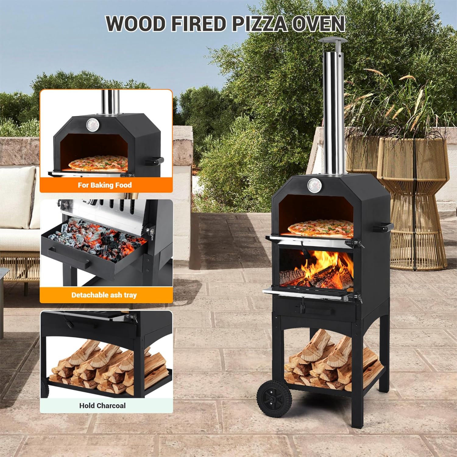 Qeetex PSKX-PHO-167P53CE Outdoor-Pizza-Ovens - View #6