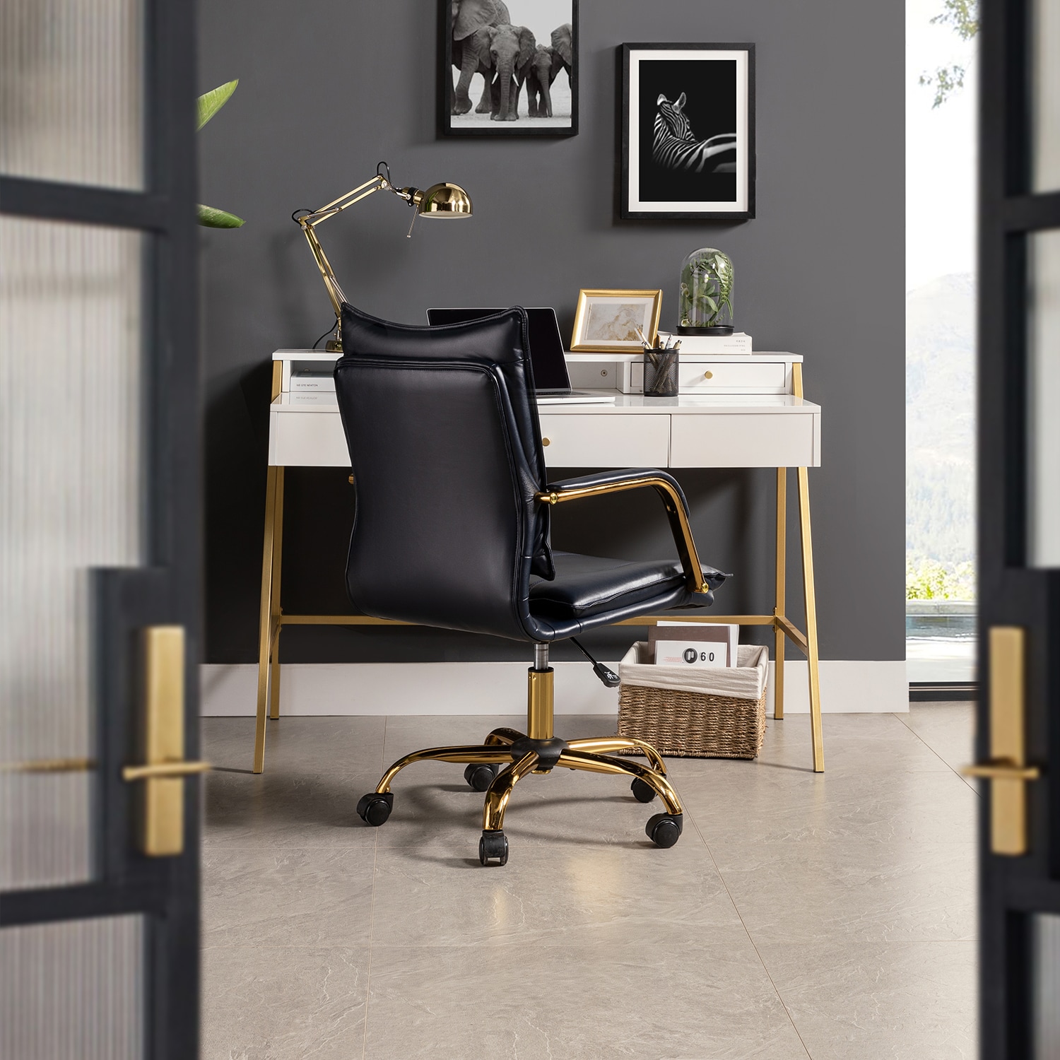 14 Karat Home OFHT0417-NAVY Office-Chairs - View #2