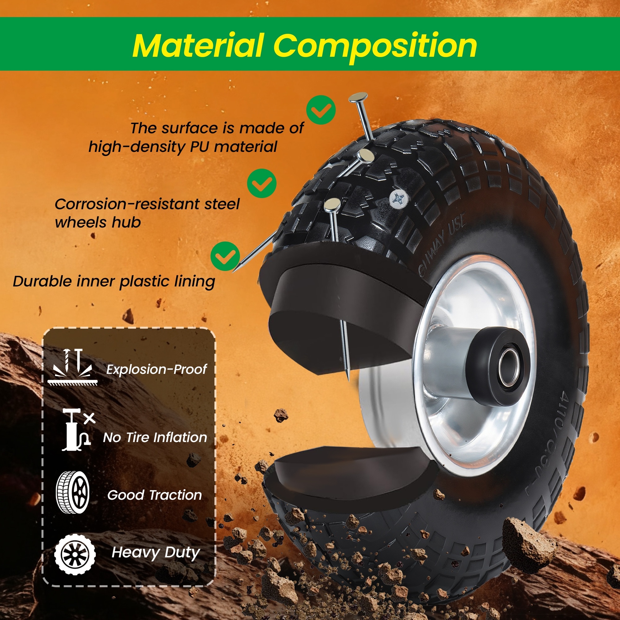HyperDrop Cart B-0V8D4D6L7I5H Ope-Wheels-And-Tires - View #2