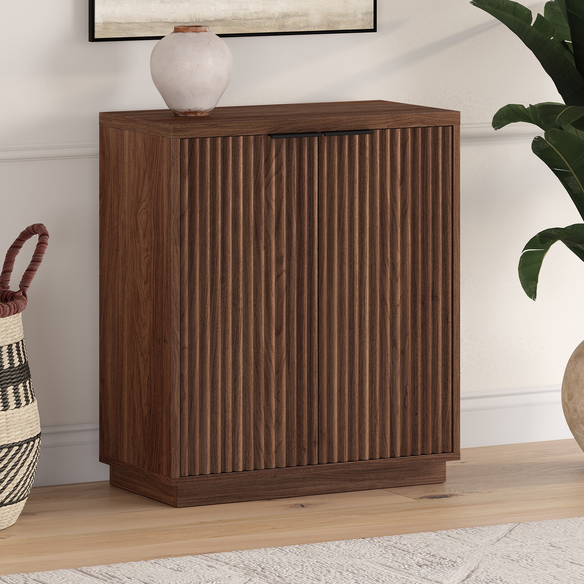 Hailey Home AC2337 27.75-in W Satin Walnut Accent Cabinet