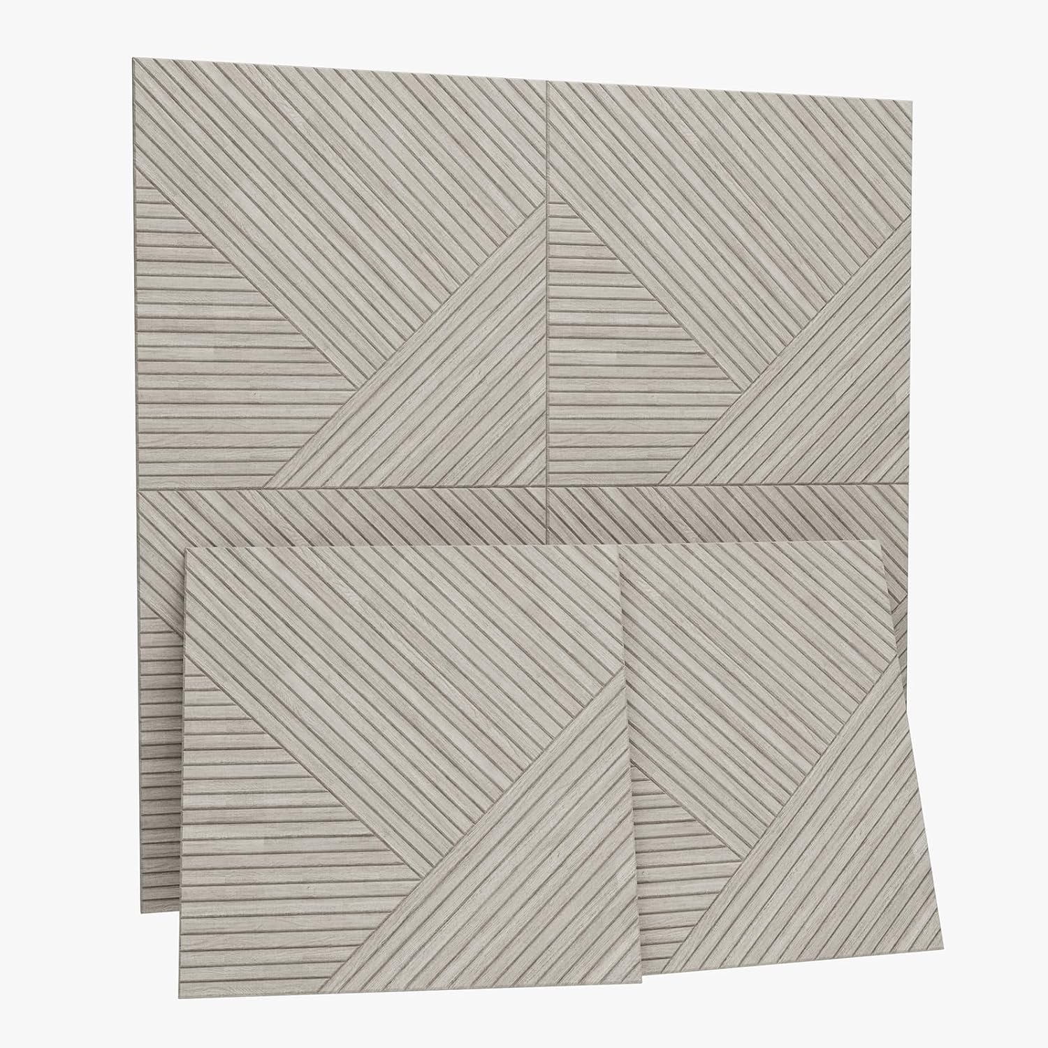 GAOMON Acoustic Wall Panels 23.62x23.62x0.35in 6Pcs High-Density Polyester Sound Absorbing Panels Art Acoustic Panels Decorative Wood Print Treatment for Recording Studio Home Office