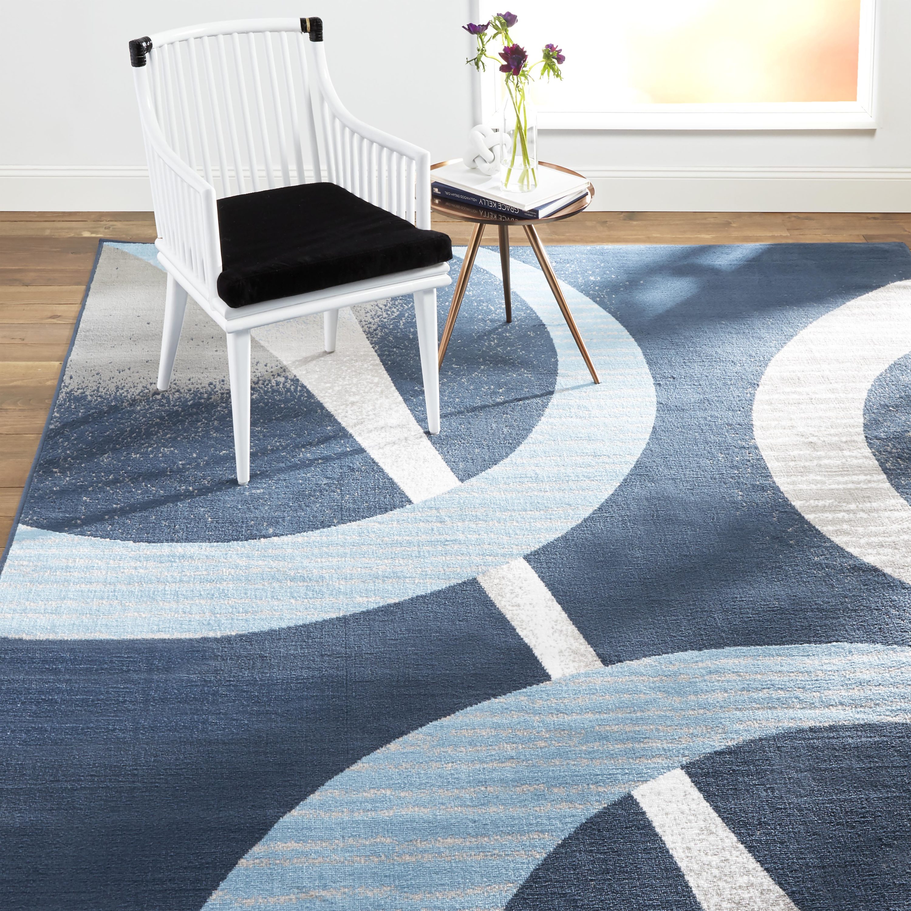 Home Dynamix Premium Melia Midnight Blue - Gray Area Rug