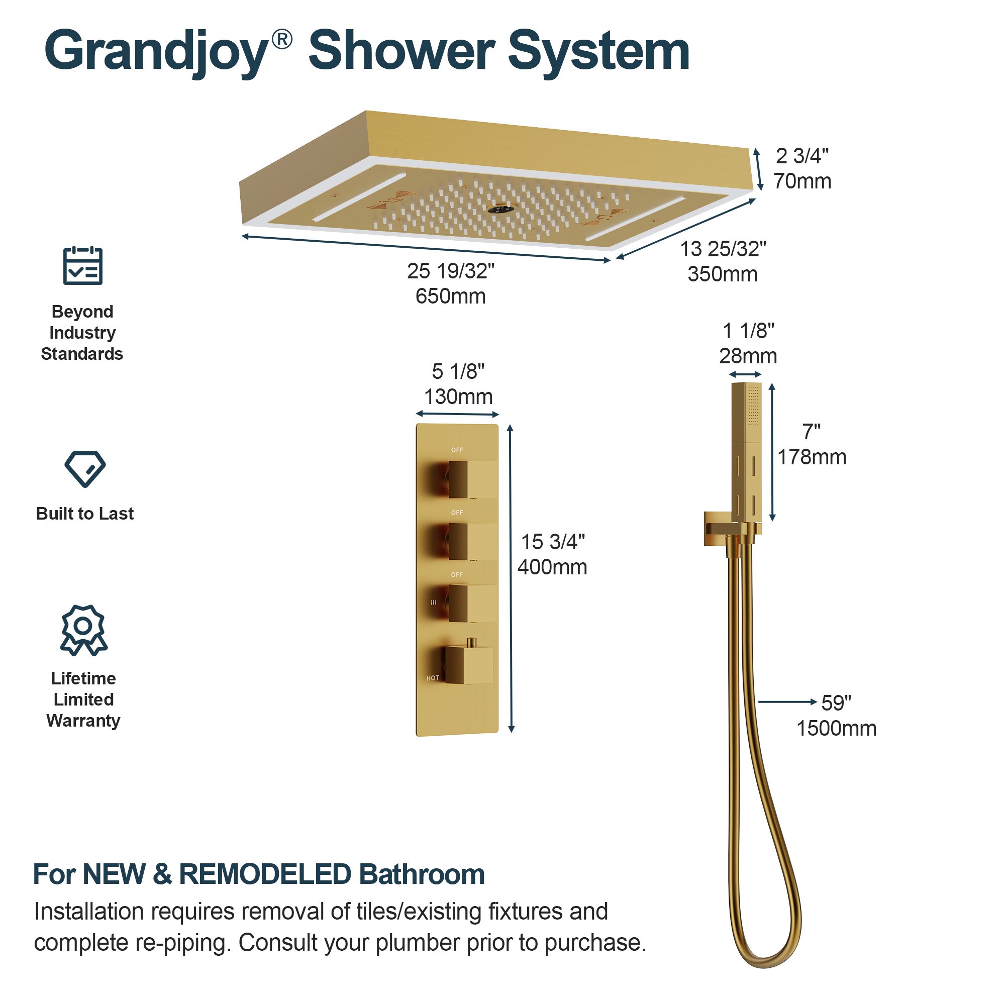 GRANDJOY SGF10GJ-81BG Tub-Shower-Faucets - View #11
