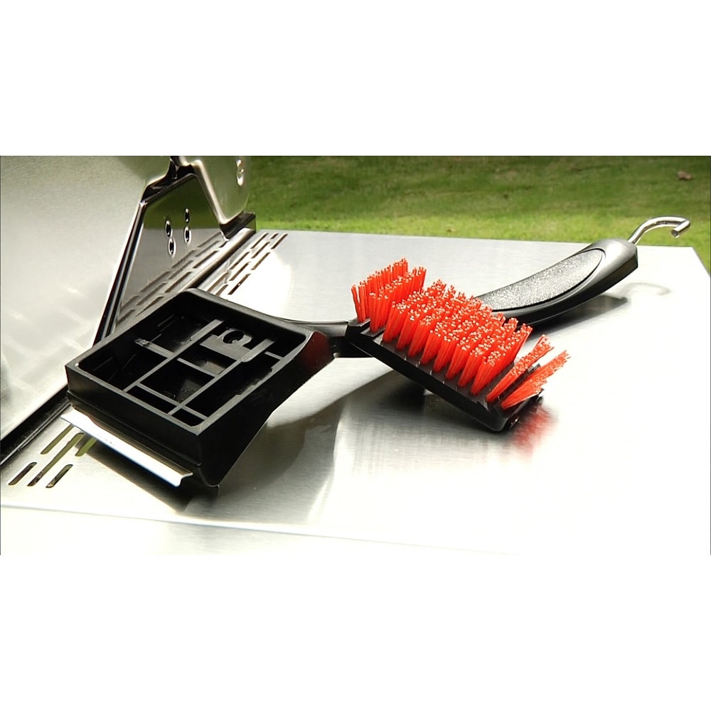 Char-Broil Safer Nylon Plastic 18.75-in Grill Brush in the Grill Brushes &  Cleaning Blocks department at