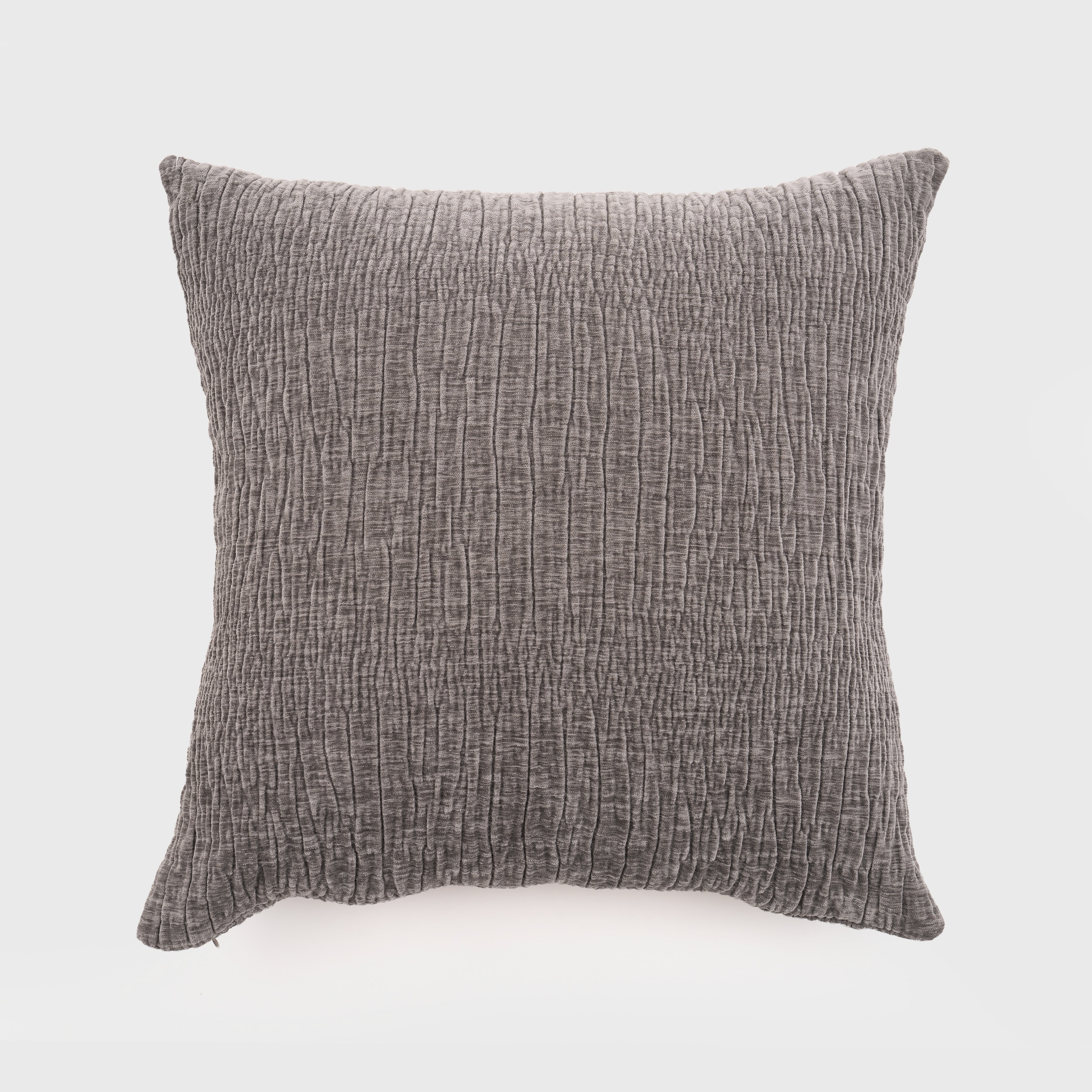 EVERGRACE EG7083973 Mabel Textured 24-in x 24-in Charcoal Gray Indoor Decorative Pillow