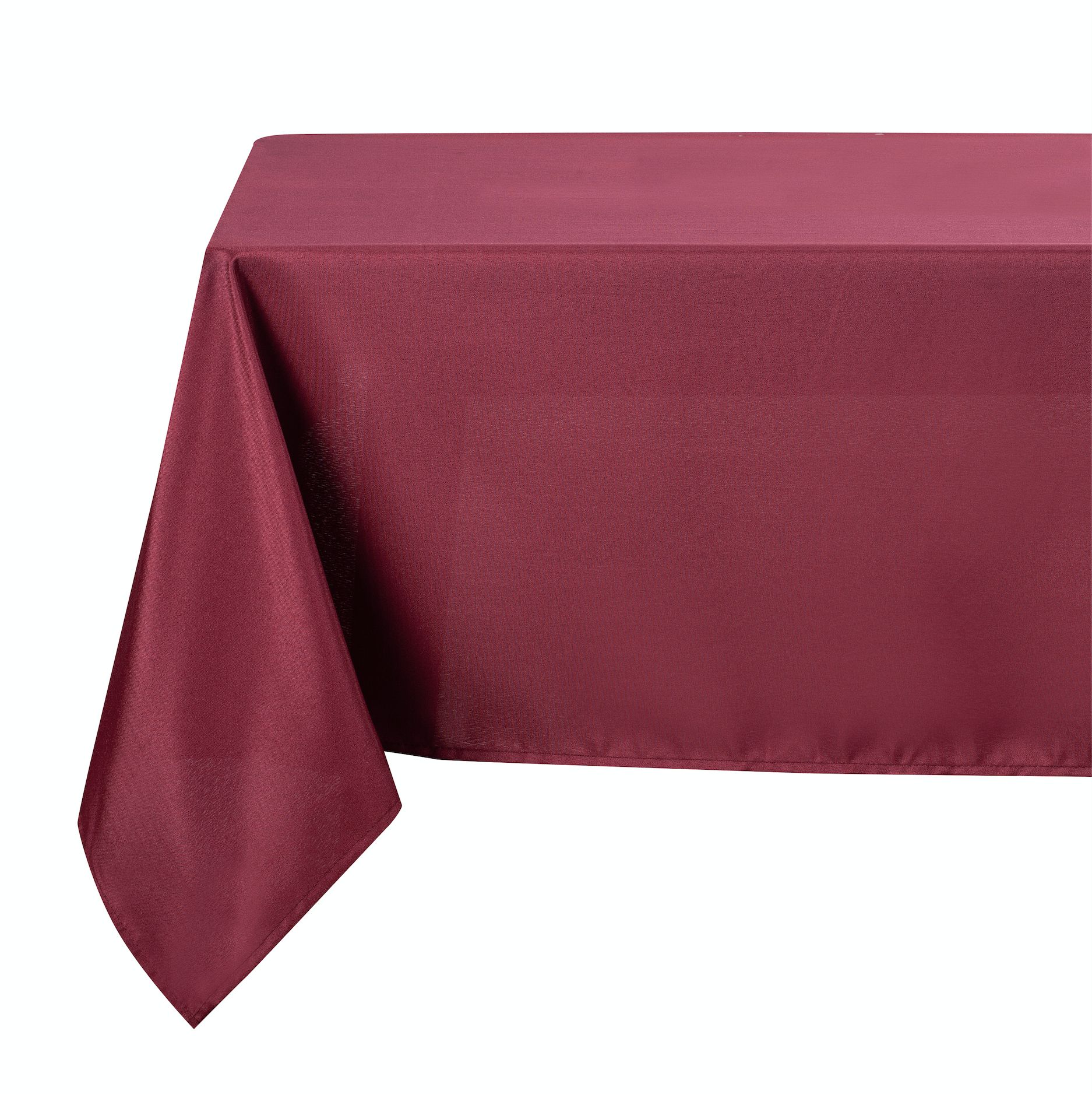 KATE AURORA Basics All Purpose Spill Proof Fabric Tablecloths 60 in W x 104 in L 8-10 Chairs Burgundy #OXFORD-104-BURG