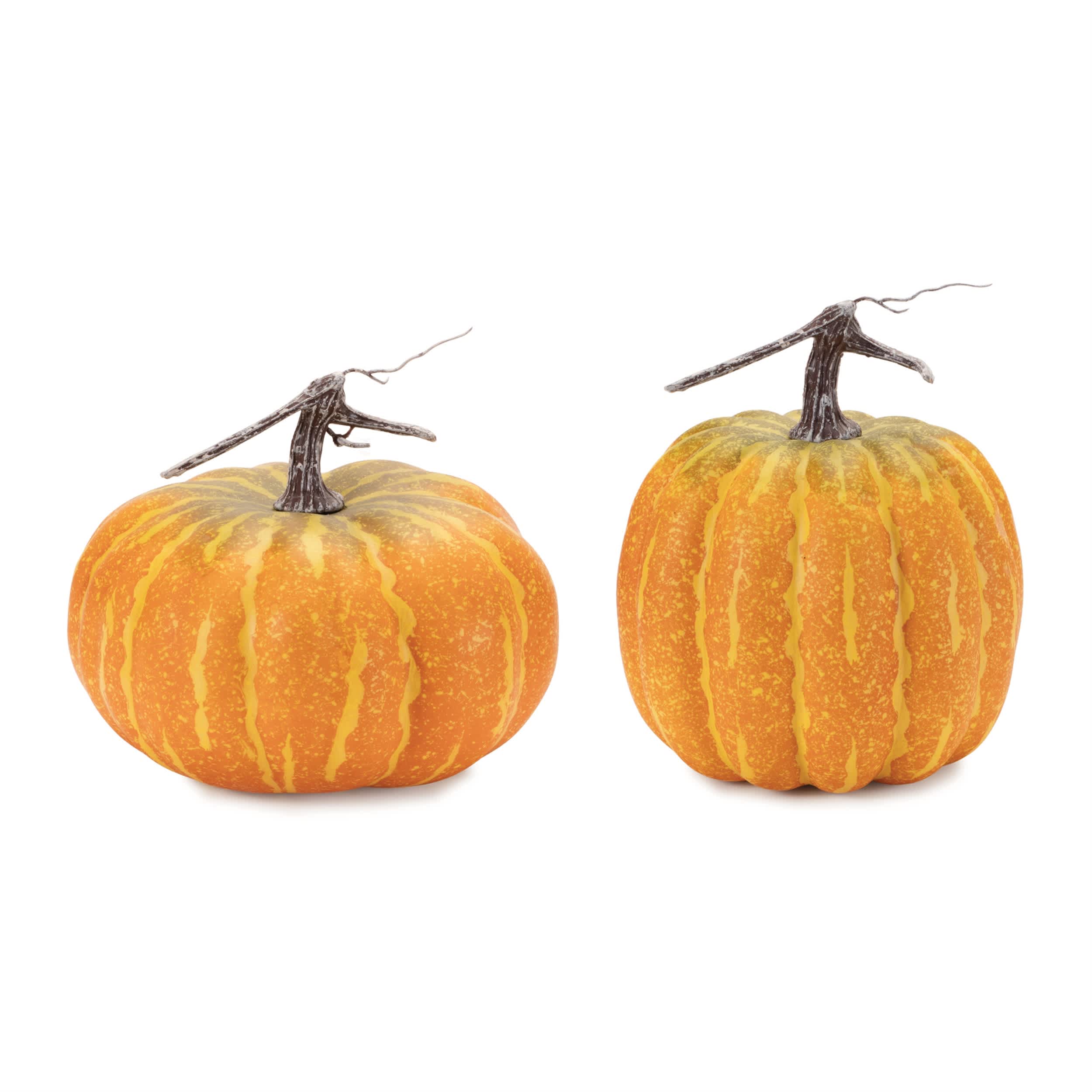 Melrose International 94592DS Foam Pumpkin Decor (Set of 2)