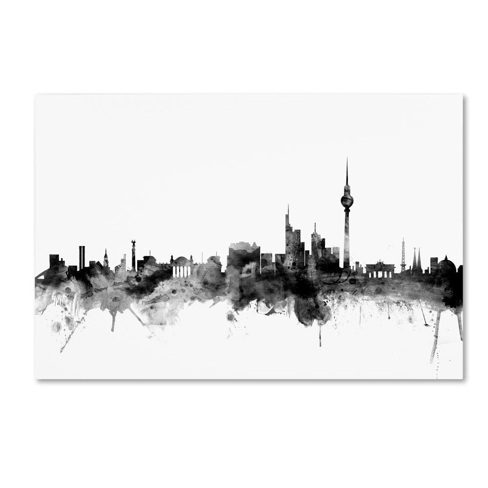 Trademark Fine Art MT1074-C1624GG Framed 16-in H x 24-in W Maps Print on Canvas