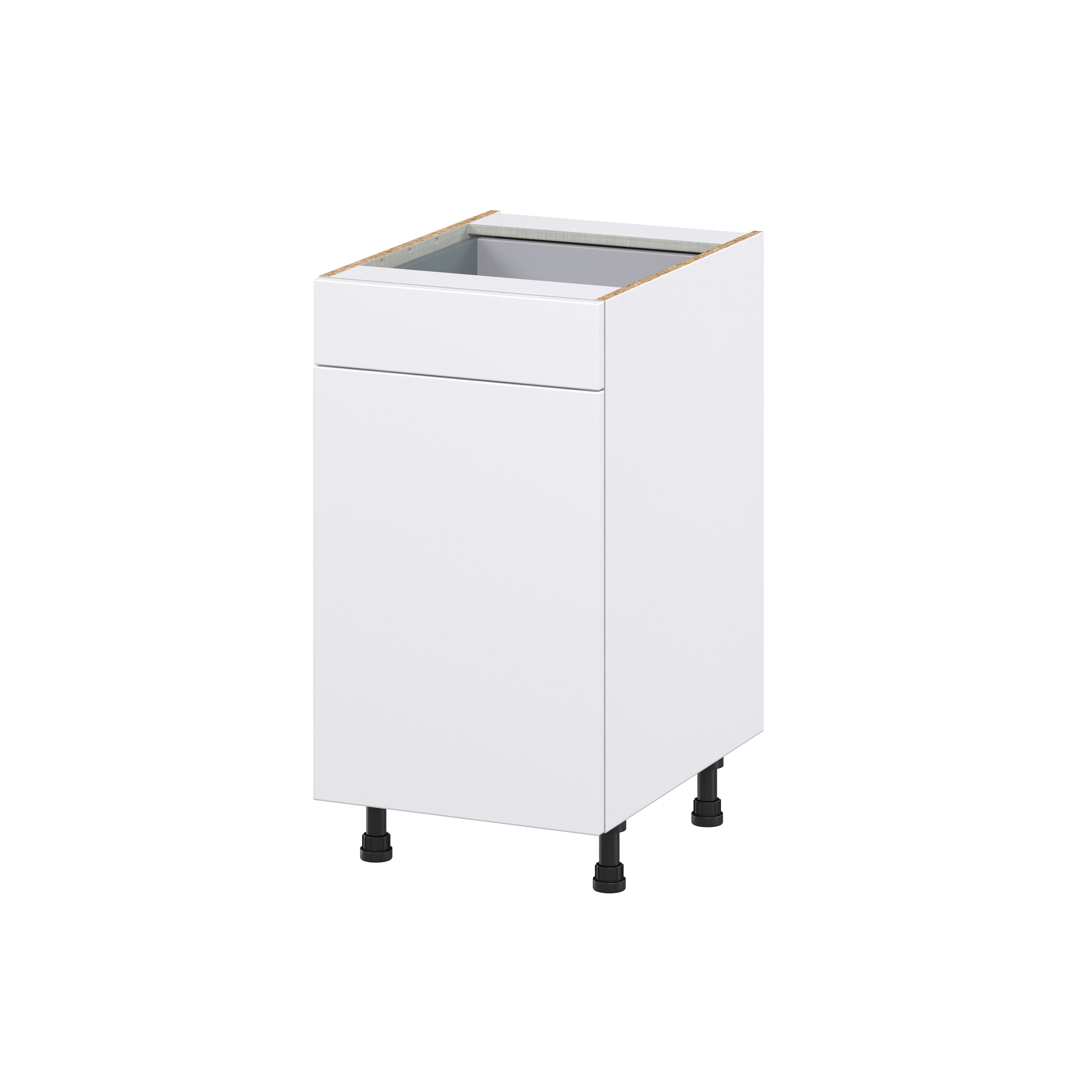 Hugo&Borg Lasalle 24-in W x 34.5-in H x 25-in D Bright White Slab Pull-out Cabinet Base Fully Assembled Cabinet (Flat Panel Slab Style)