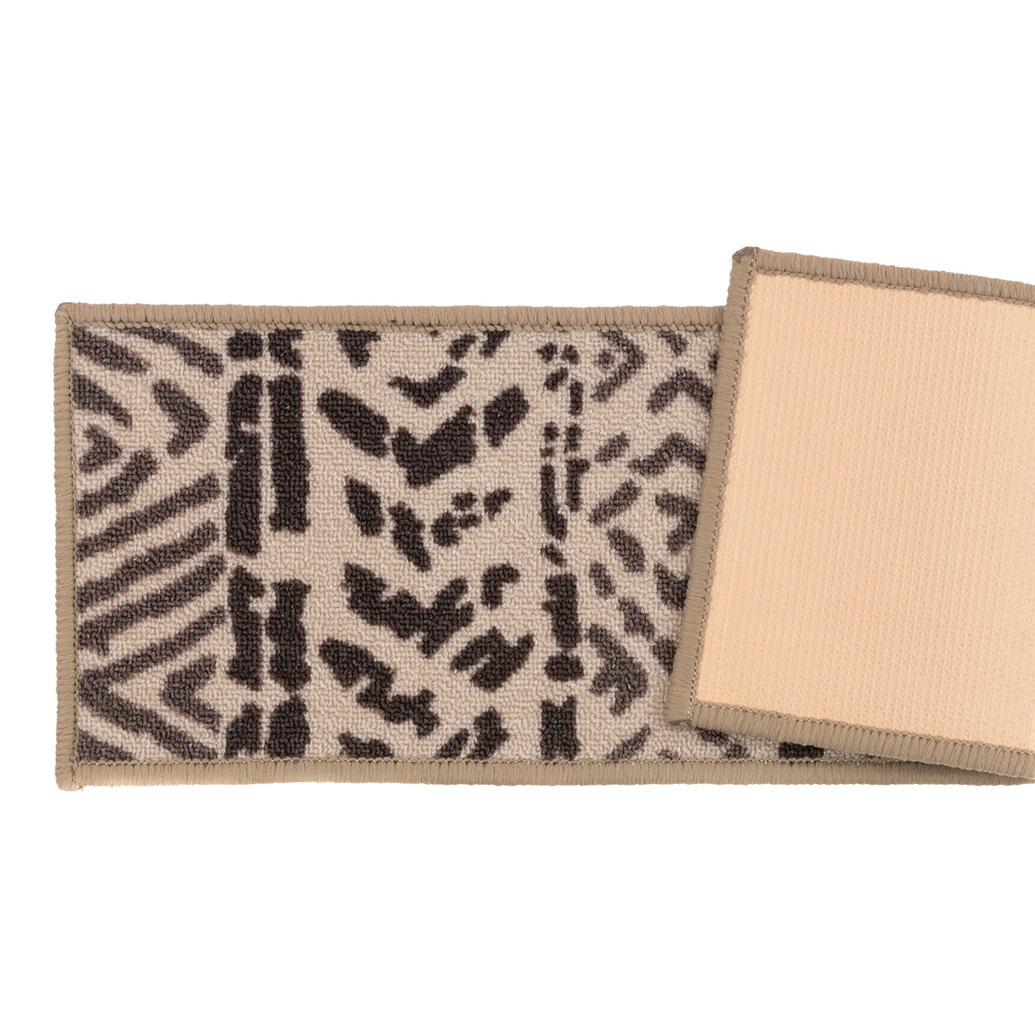 World Rug Gallery 70110CREAM13PK Loomed Nylon Cream Rectangular Indoor Geometric Mid-Century Modern Stair tread rug