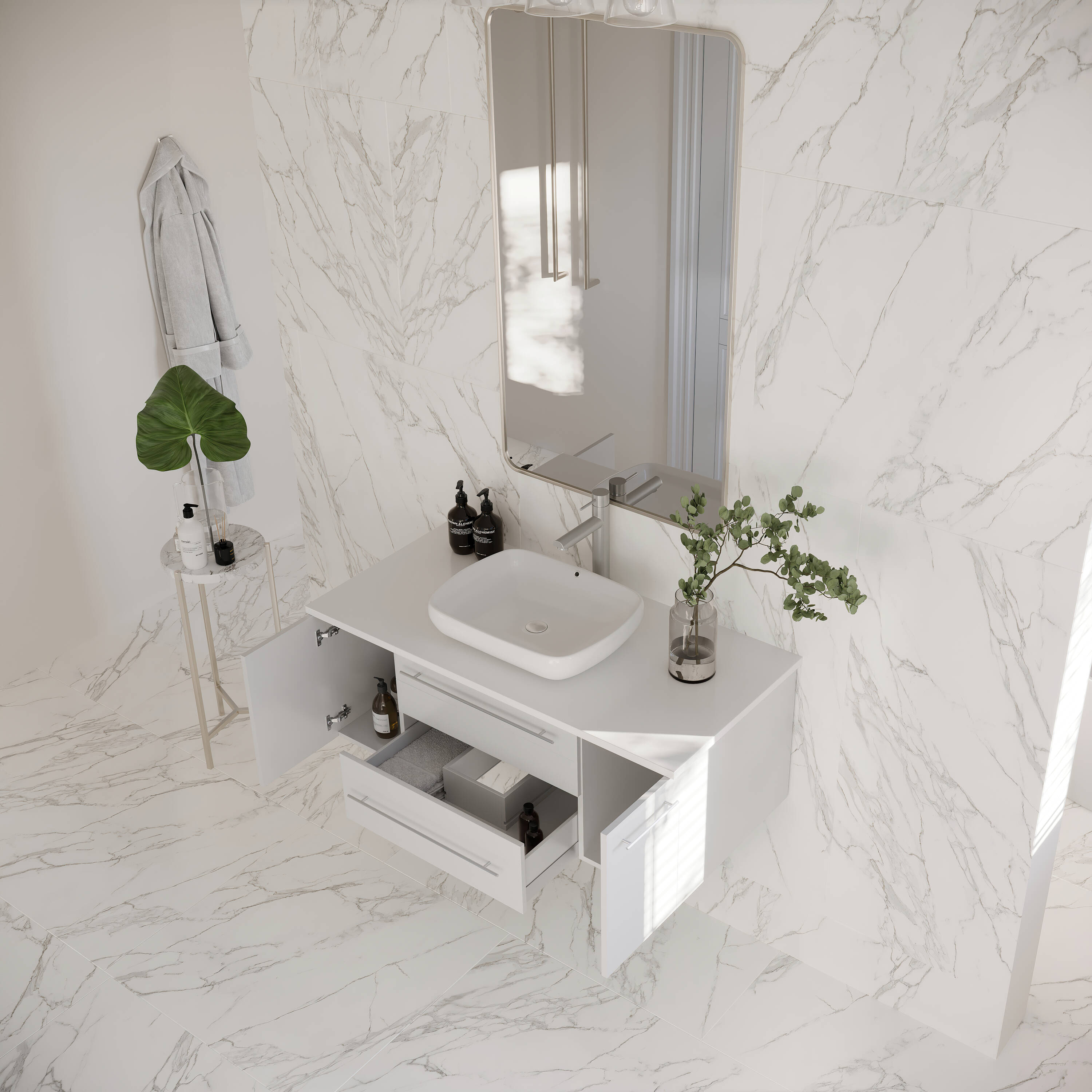 Fresca FCB6142WH-VSL-CWH-V Bath-Vanity-Combo - View #3