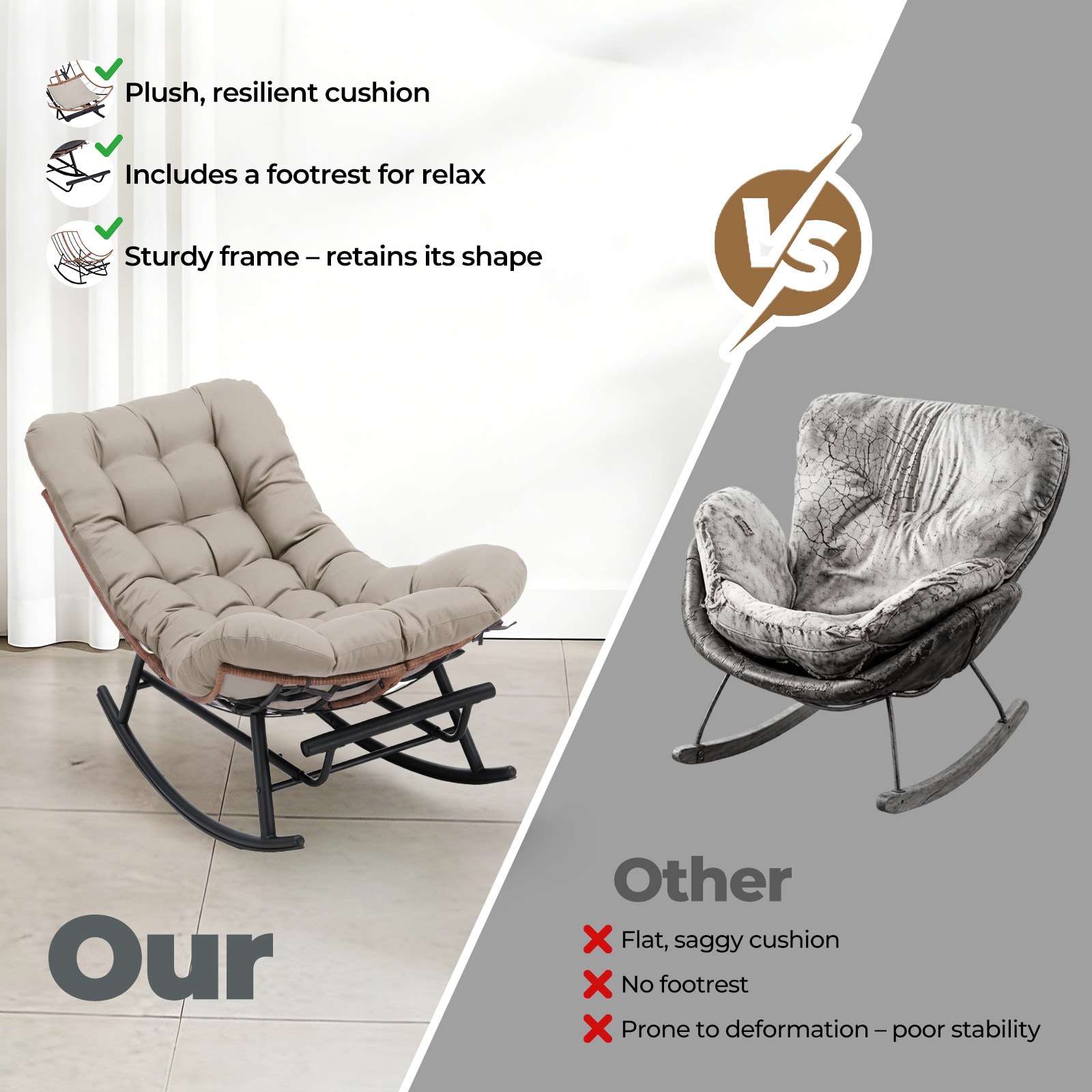 GTPLAYER LOWE'S-OT-CH03-BN Patio-Chairs - View #4