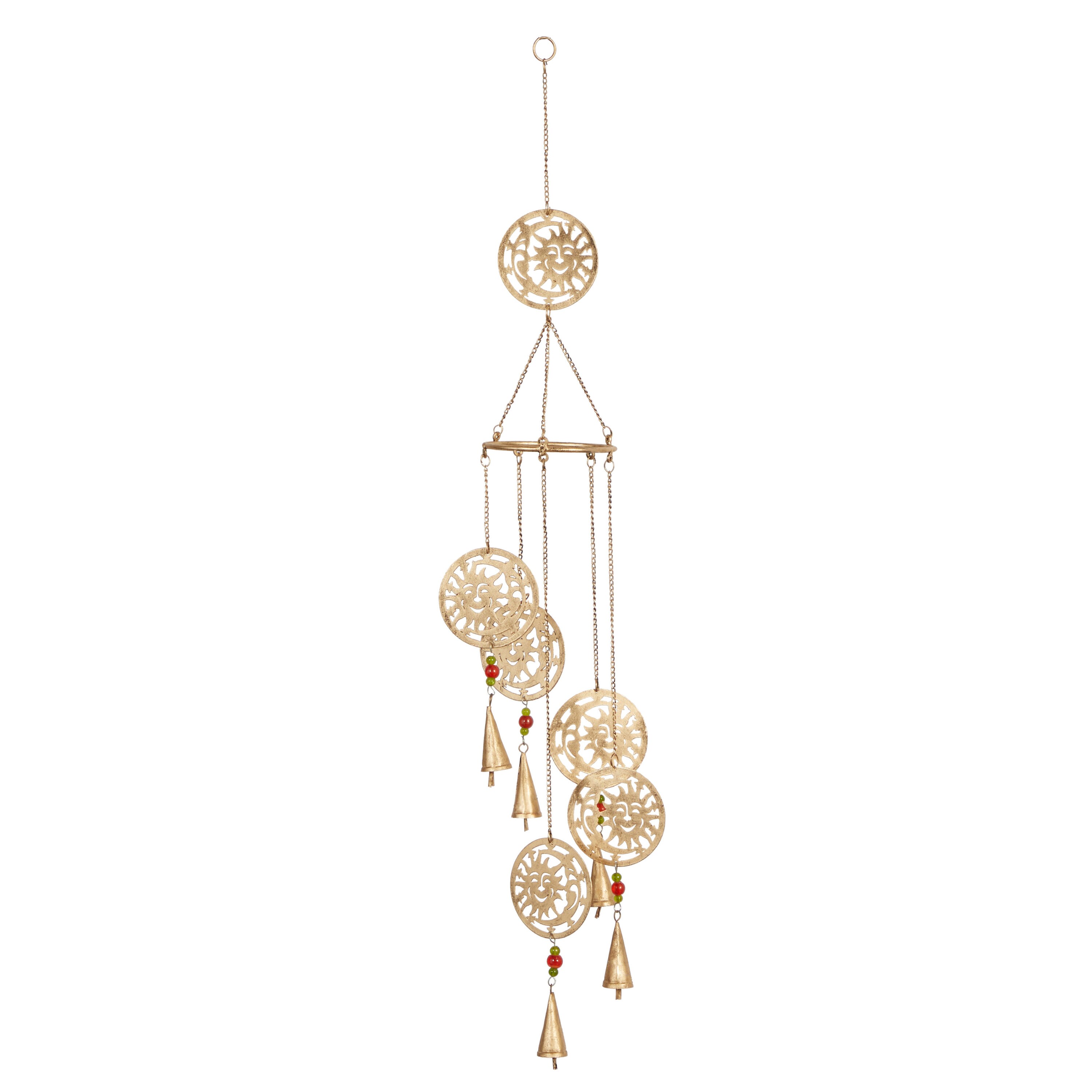 Grayson Lane 79624 39-Inches Gold Metal Natural Wind Chime