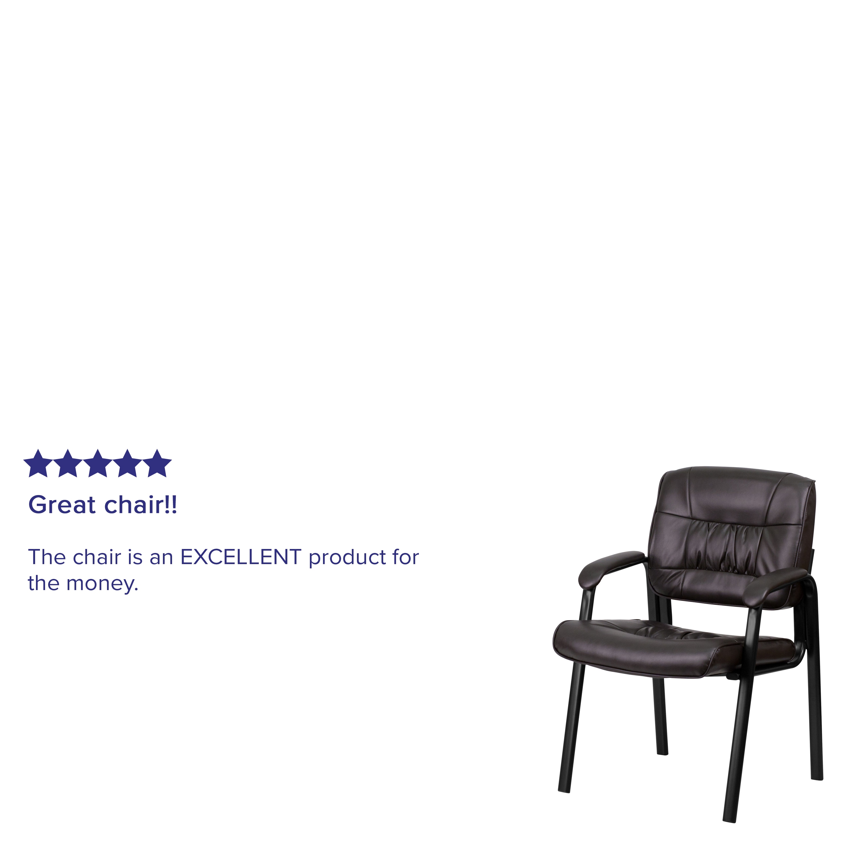 Ergonomic Brown LeatherSoft Executive Chair with Metal Frame