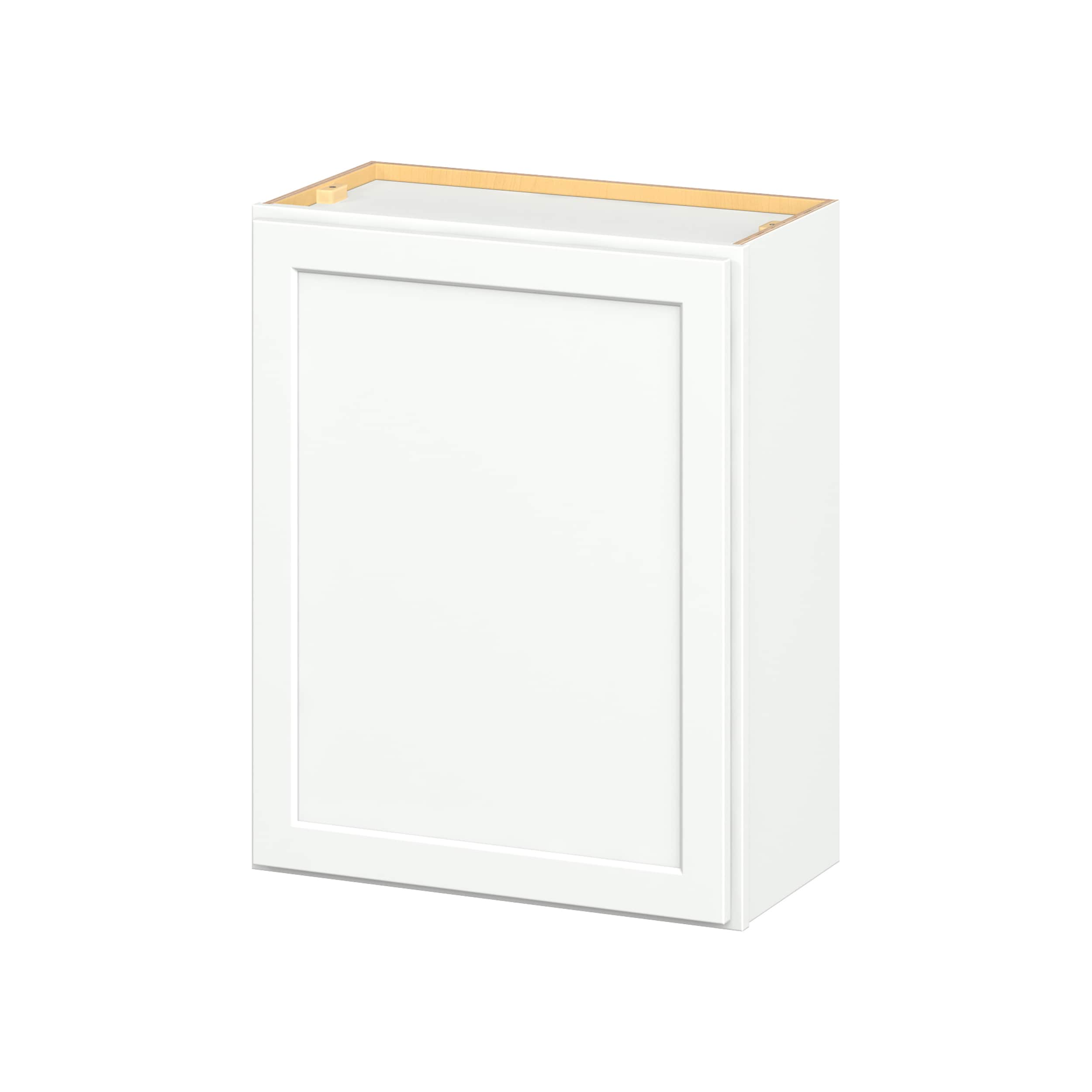 Hugo&Borg PRO Glendale 24-in W x 30-in H x 12-in D Pure White Wall Ready To Assemble Plywood Cabinet (Recessed Panel Shaker Door Style) -  W2430(L/R)-GL