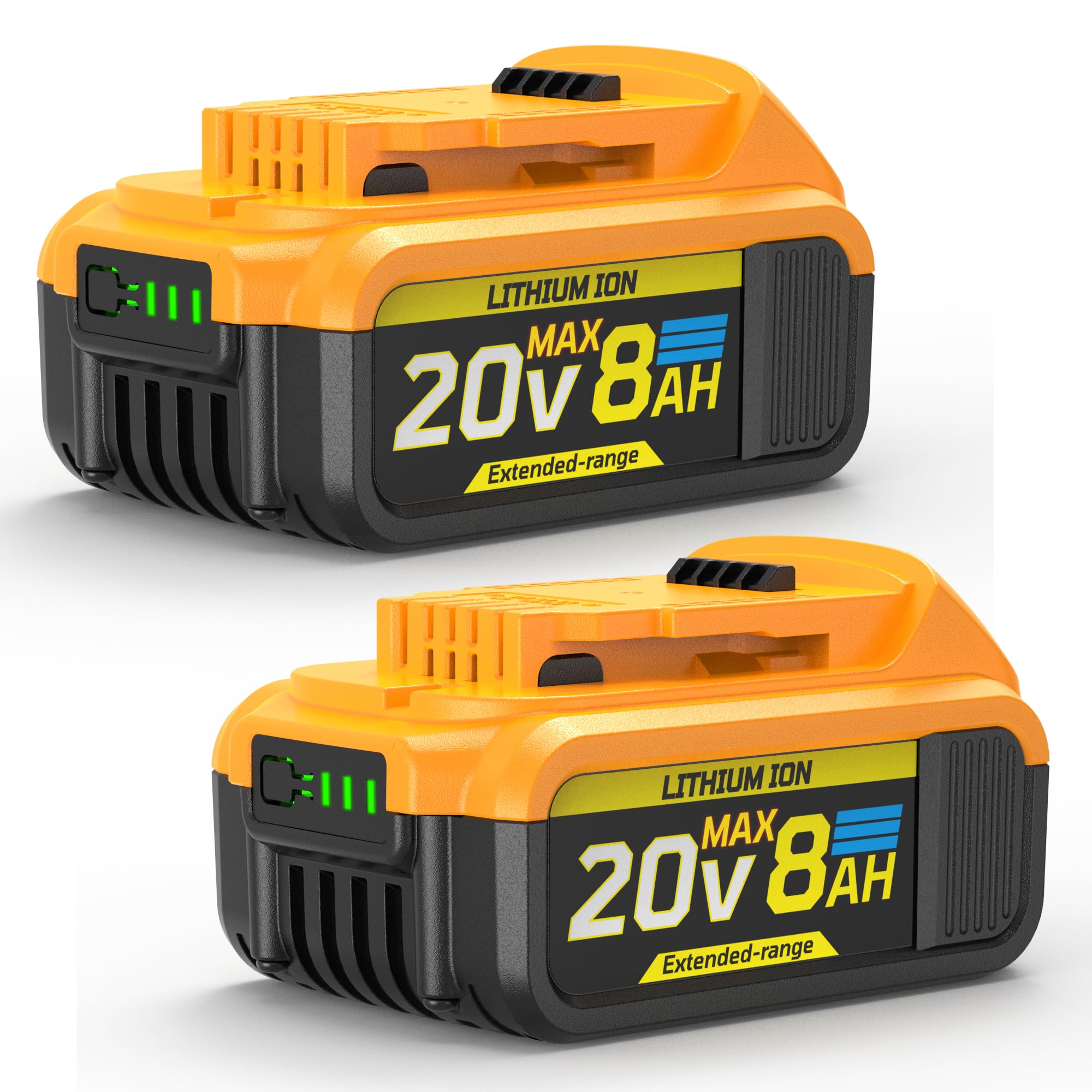 Linder Group Inc 2 Pack 8Ah 20V Max Replacement Compatible with Cordless Power Tools High Capacity Grade A Cells Safe Durable Long Runtime