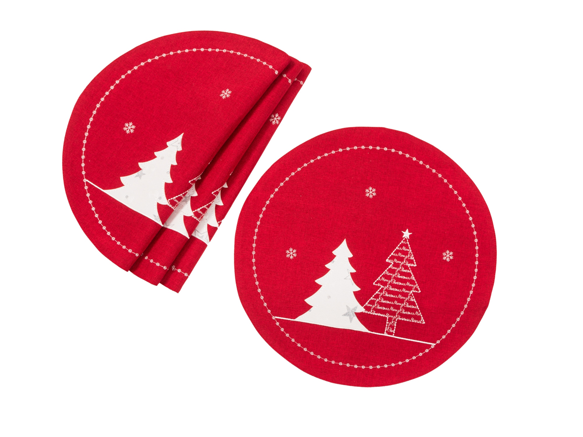 XIA Home Fashions XD1890216RNDRED 16-Inches Tabletop Decoration Christmas tree(s) 4 -Pack Christmas Decor